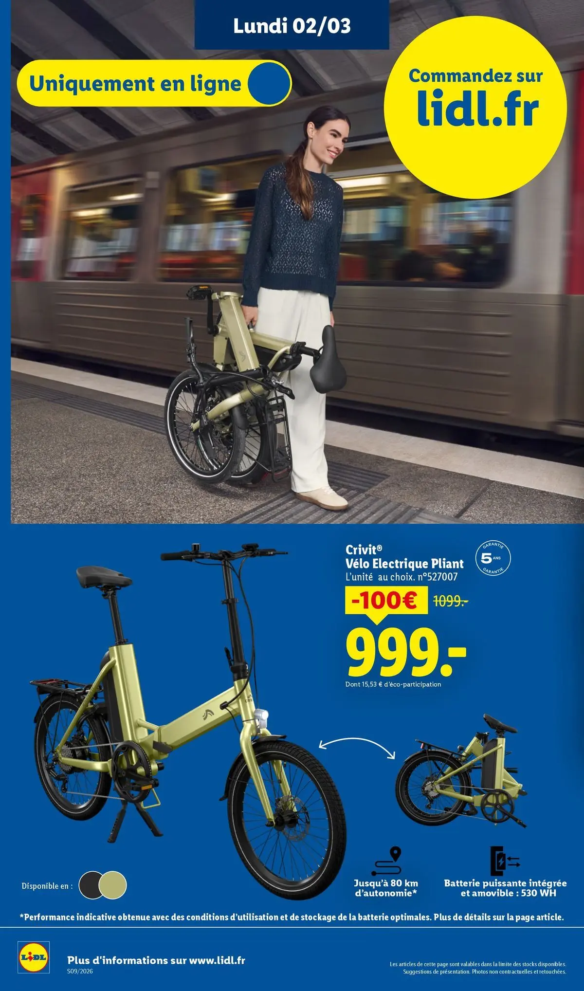Catalogue LIDL du 25/02/2026 | Promo prospectus en ligne | Page: 74 | Produits: Vélo, Vélo électrique, Batterie Catalogue LIDL du 25/02/2026 | Promo prospectus en ligne | Page: 74 | Produits: Vélo, Vélo électrique, Batterie