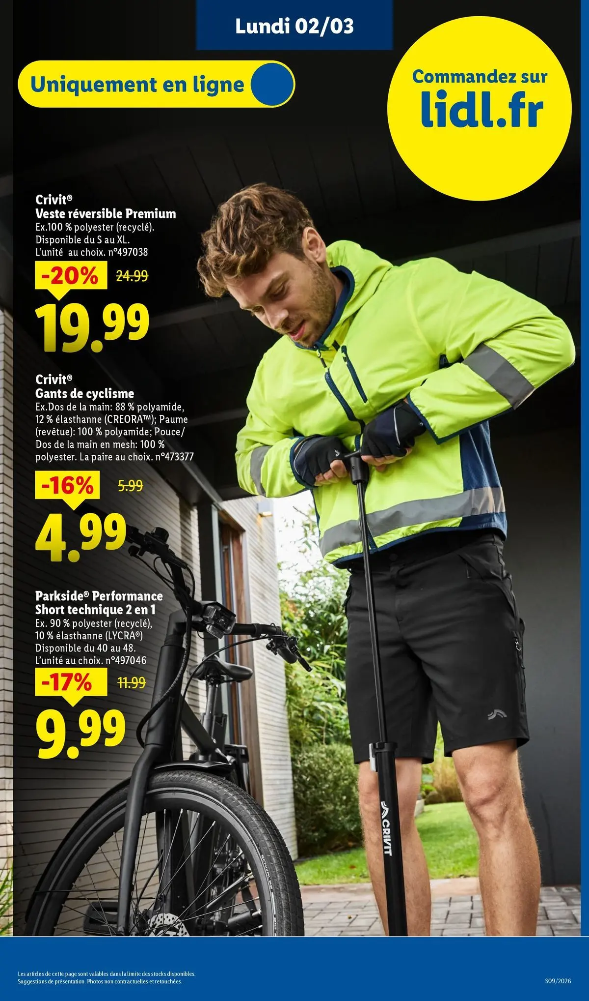 Catalogue LIDL du 25/02/2026 | Promo prospectus en ligne | Page: 75 | Produits: Veste, Shorts, Gants Catalogue LIDL du 25/02/2026 | Promo prospectus en ligne | Page: 75 | Produits: Veste, Shorts, Gants