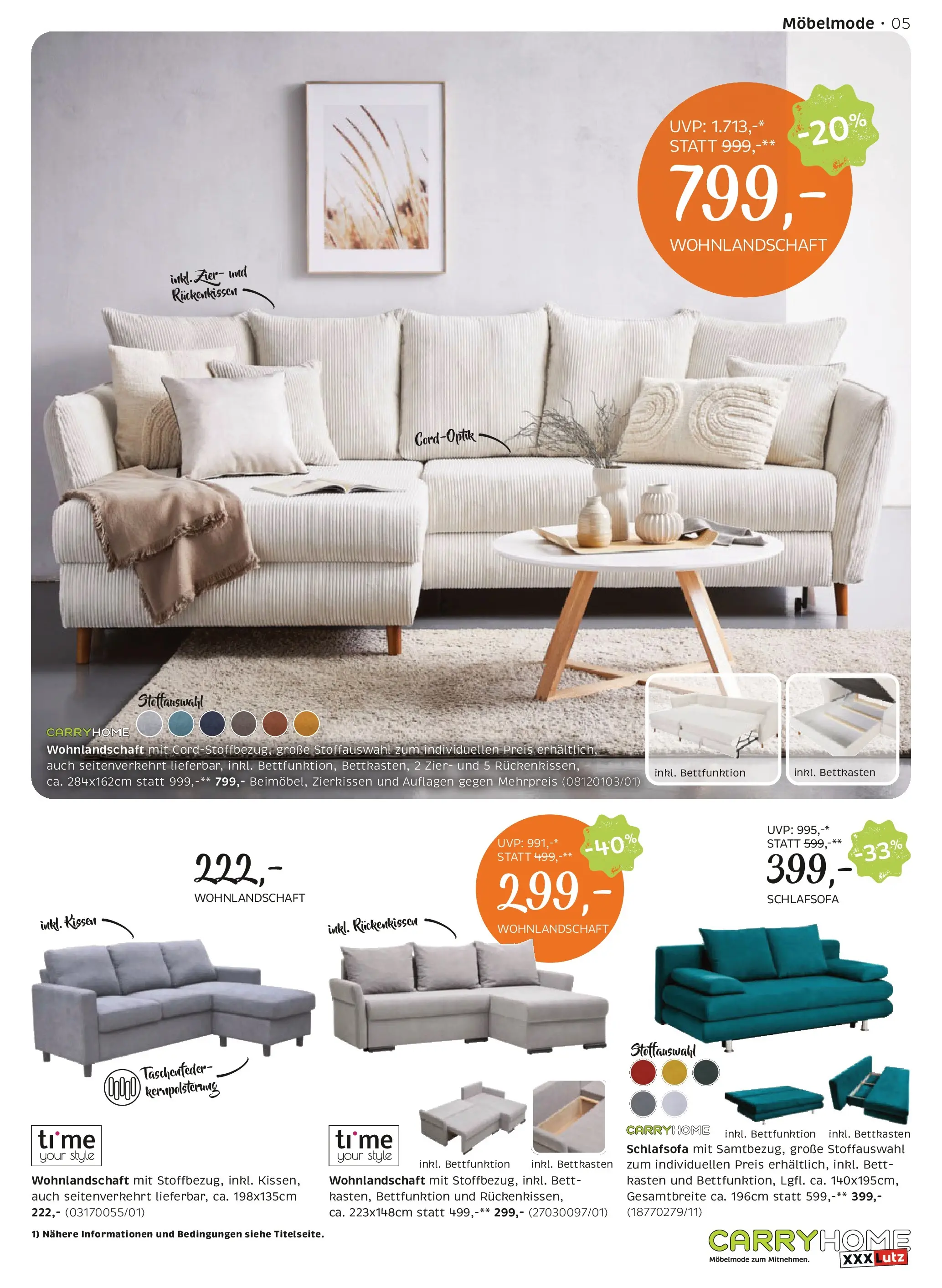 XXXLutz Cary Home von 16.03.2026 - Aktuelle Angebote | Seite: 5 | Produkte: Bett, Kissen