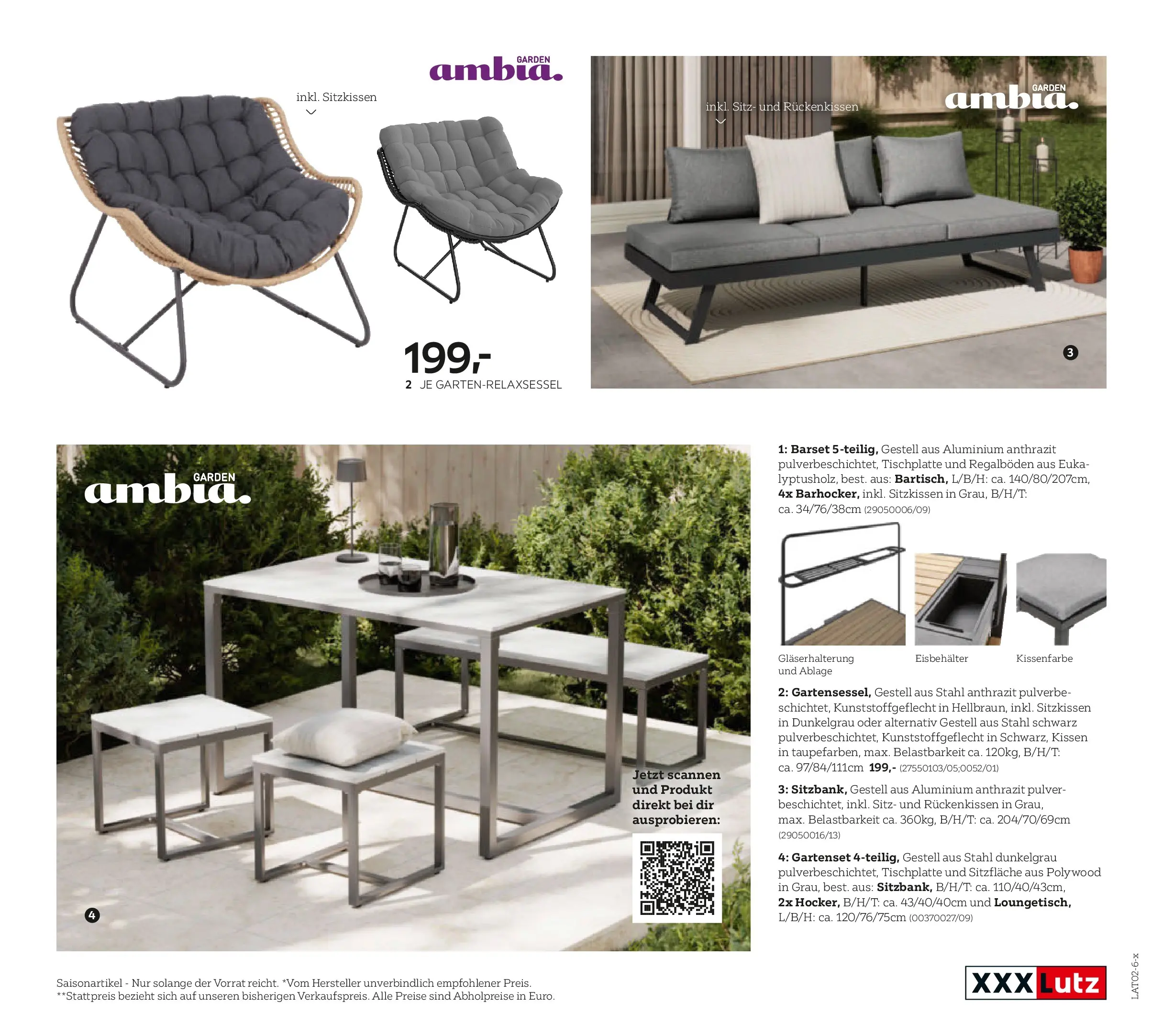 XXXLutz Gartenkatalog von 30.03.2026 - Aktuelle Angebote | Seite: 41 | Produkte: Kissen