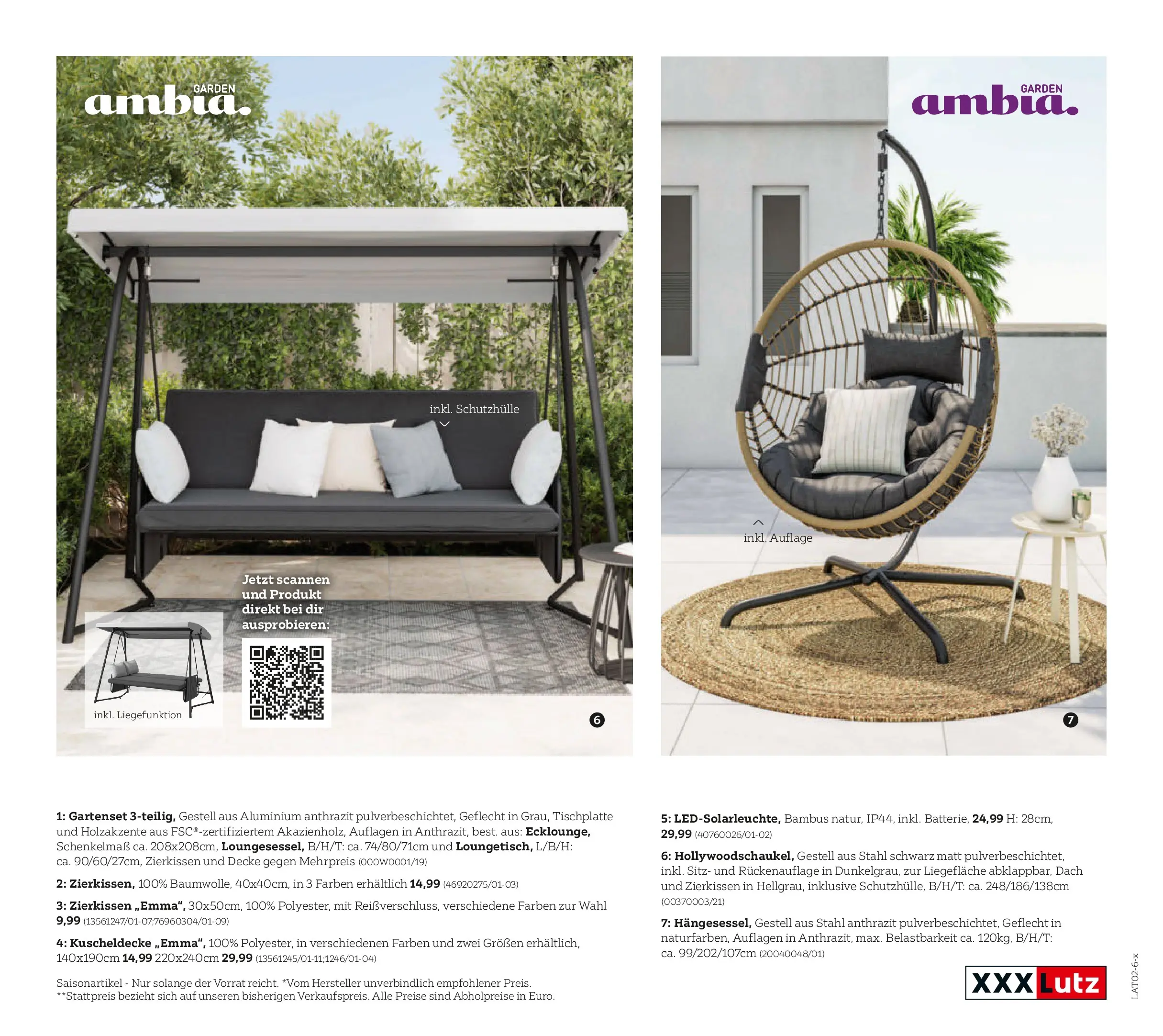 XXXLutz Gartenkatalog von 30.03.2026 - Aktuelle Angebote | Seite: 51 | Produkte: Decke