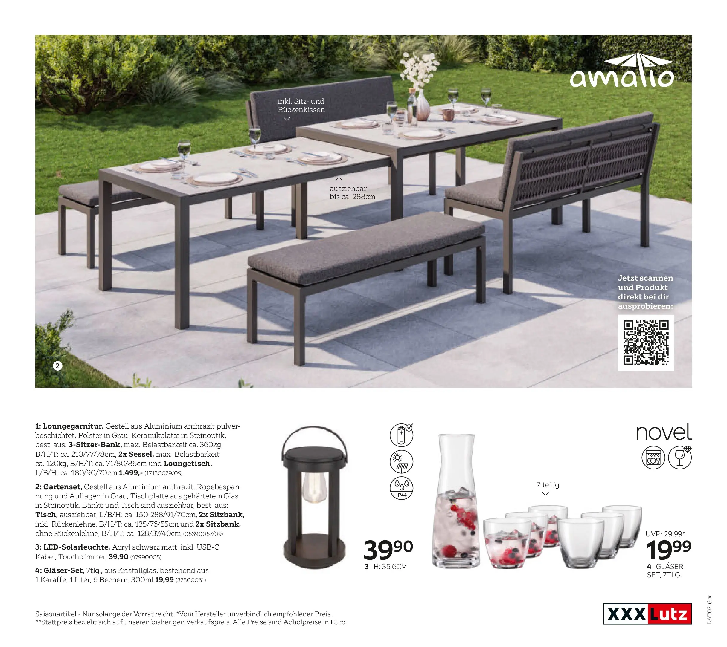 XXXLutz Gartenkatalog von 30.03.2026 - Aktuelle Angebote | Seite: 81 | Produkte: Tisch