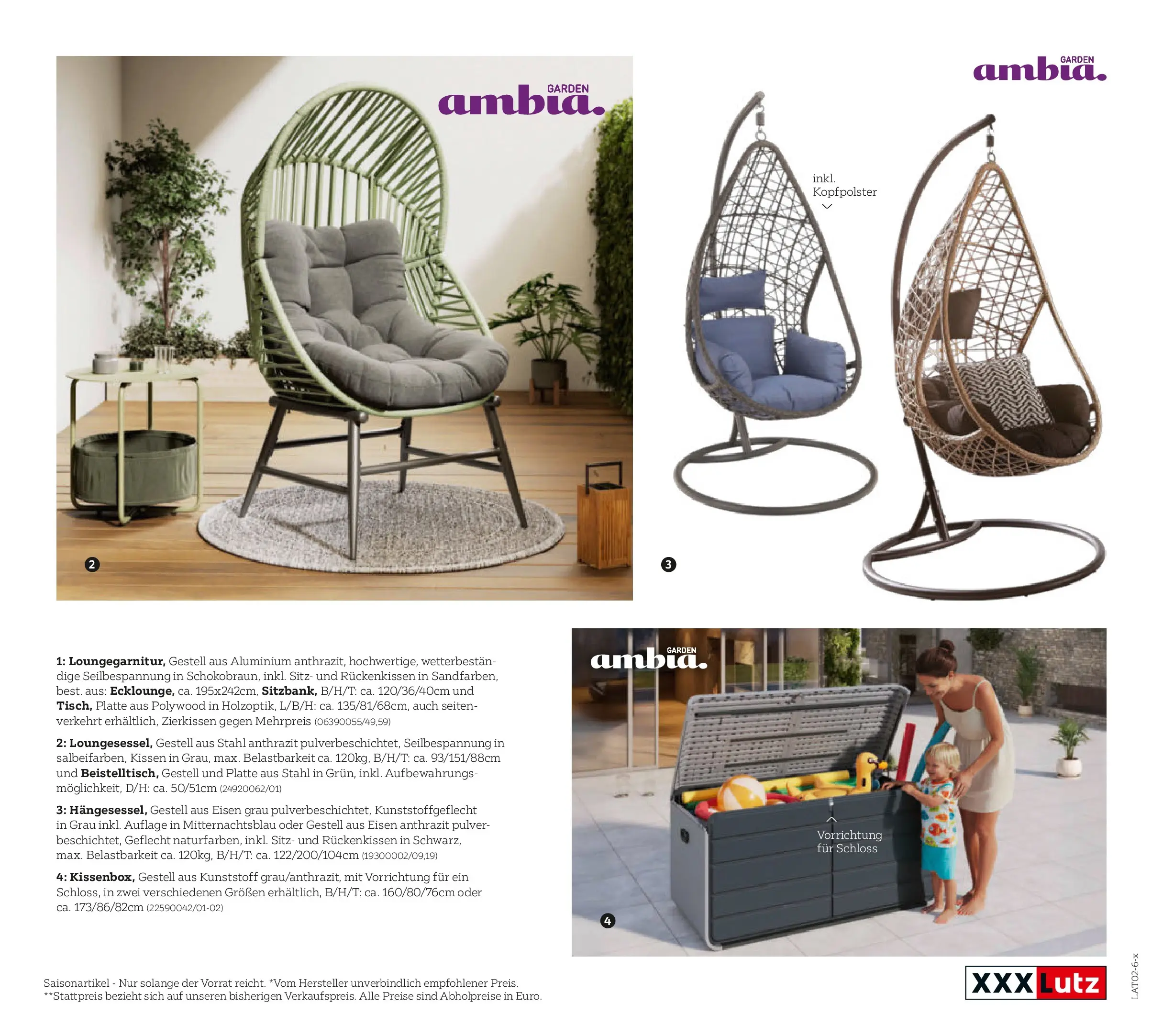 XXXLutz Gartenkatalog von 30.03.2026 - Aktuelle Angebote | Seite: 87 | Produkte: Kissen