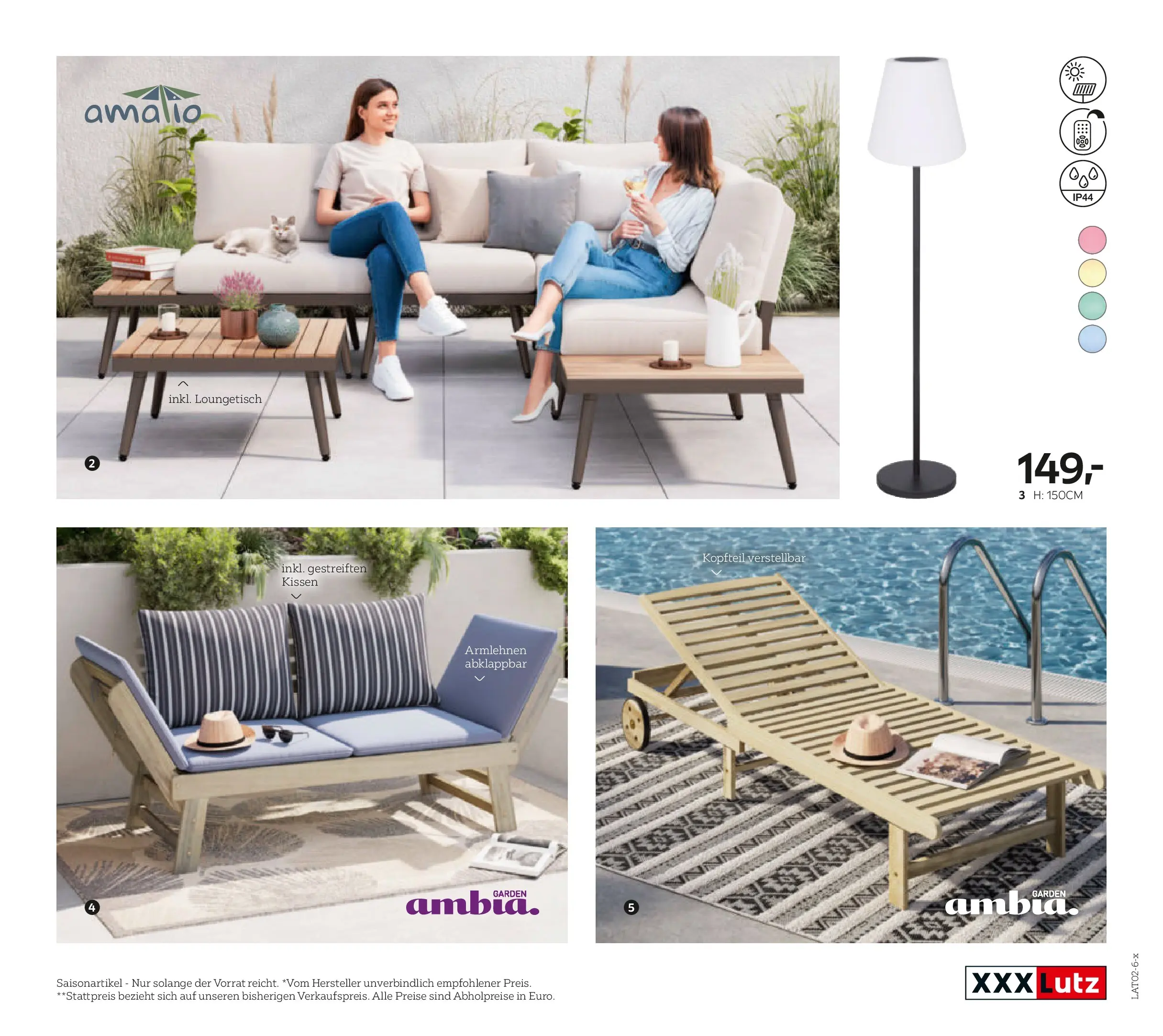 XXXLutz Gartenkatalog von 30.03.2026 - Aktuelle Angebote | Seite: 113 | Produkte: Kissen