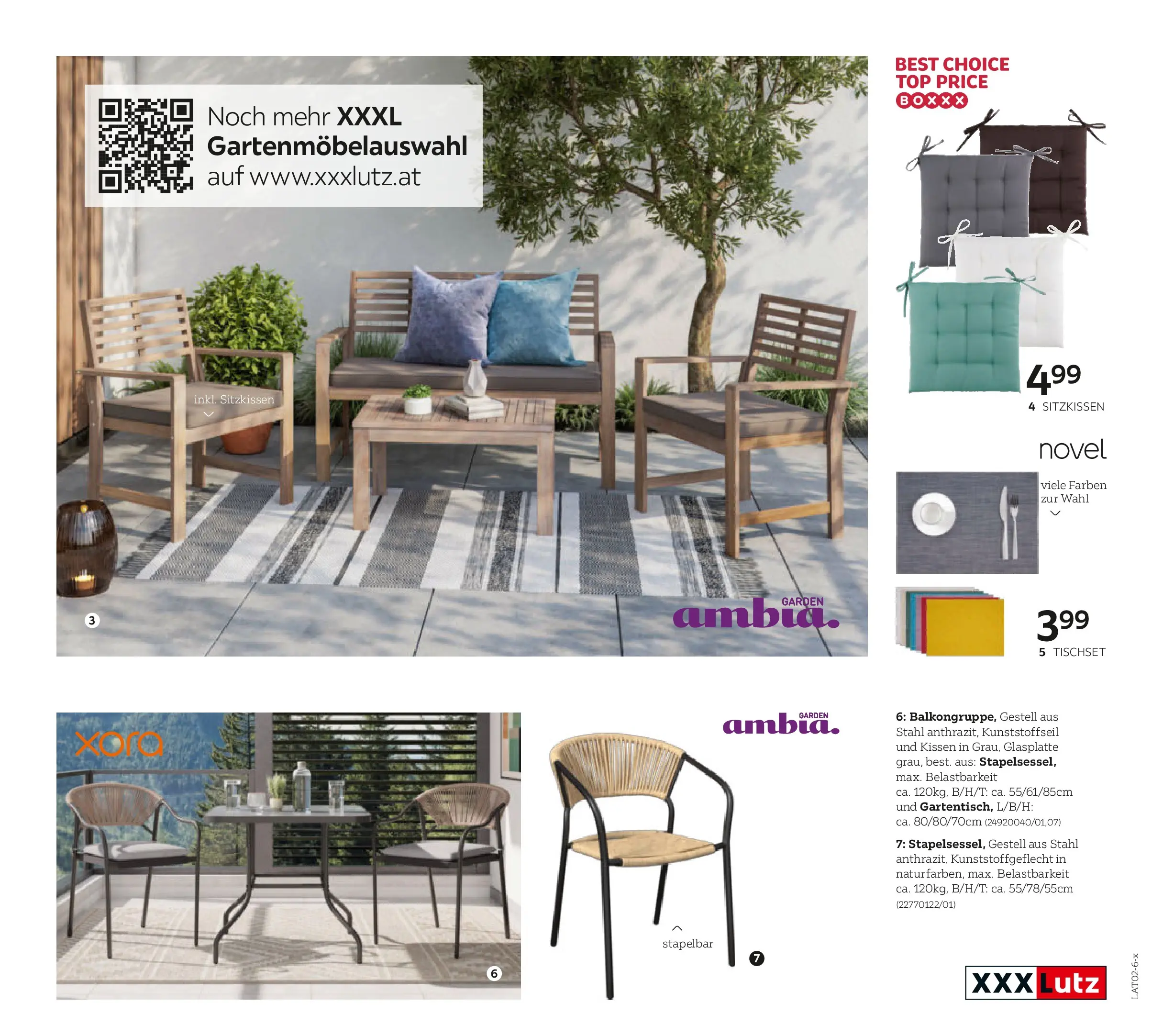 XXXLutz Gartenkatalog von 30.03.2026 - Aktuelle Angebote | Seite: 117 | Produkte: Kissen