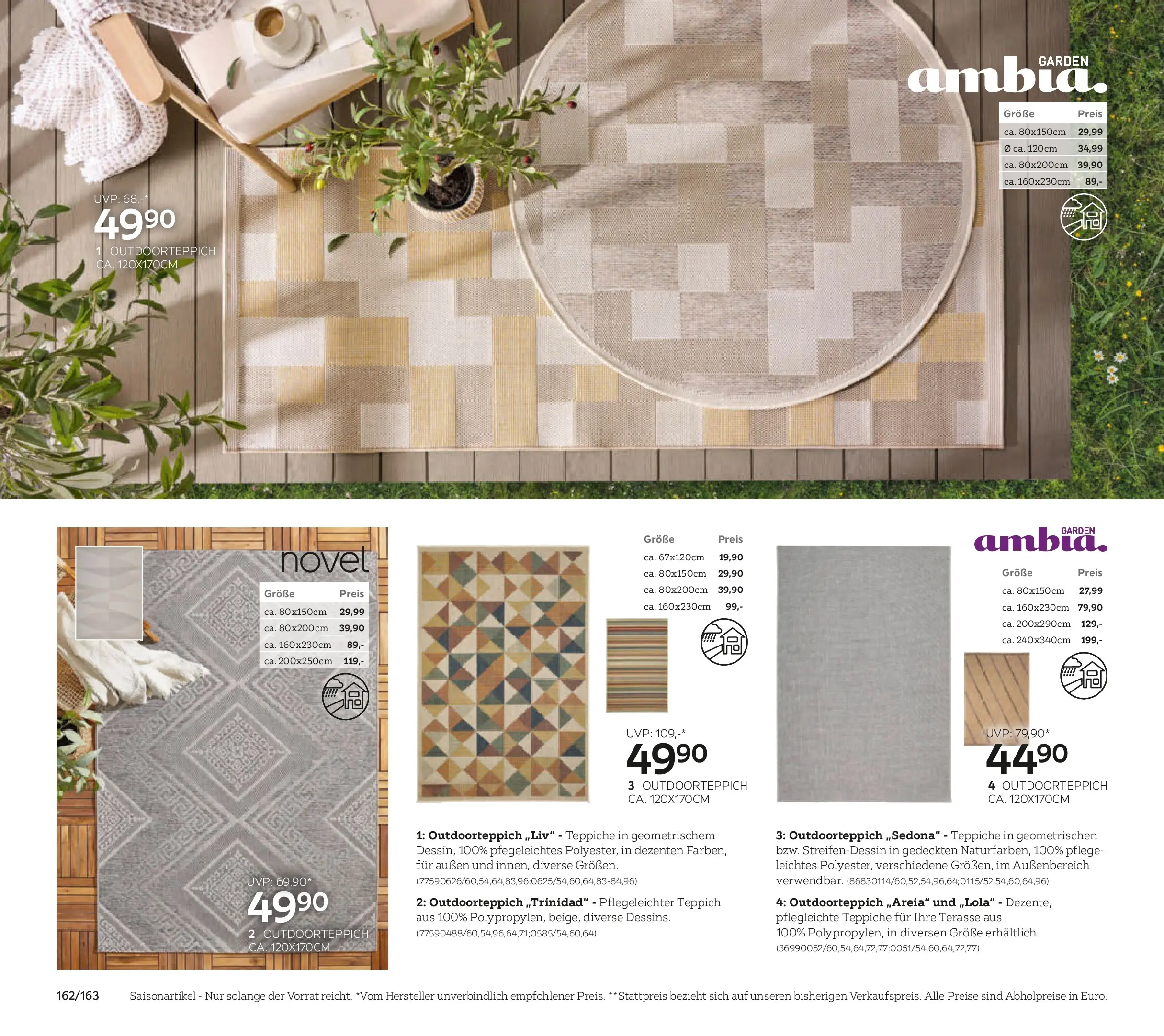 XXXLutz Gartenkatalog von 30.03.2026 - Aktuelle Angebote | Seite: 162 | Produkte: Teppich