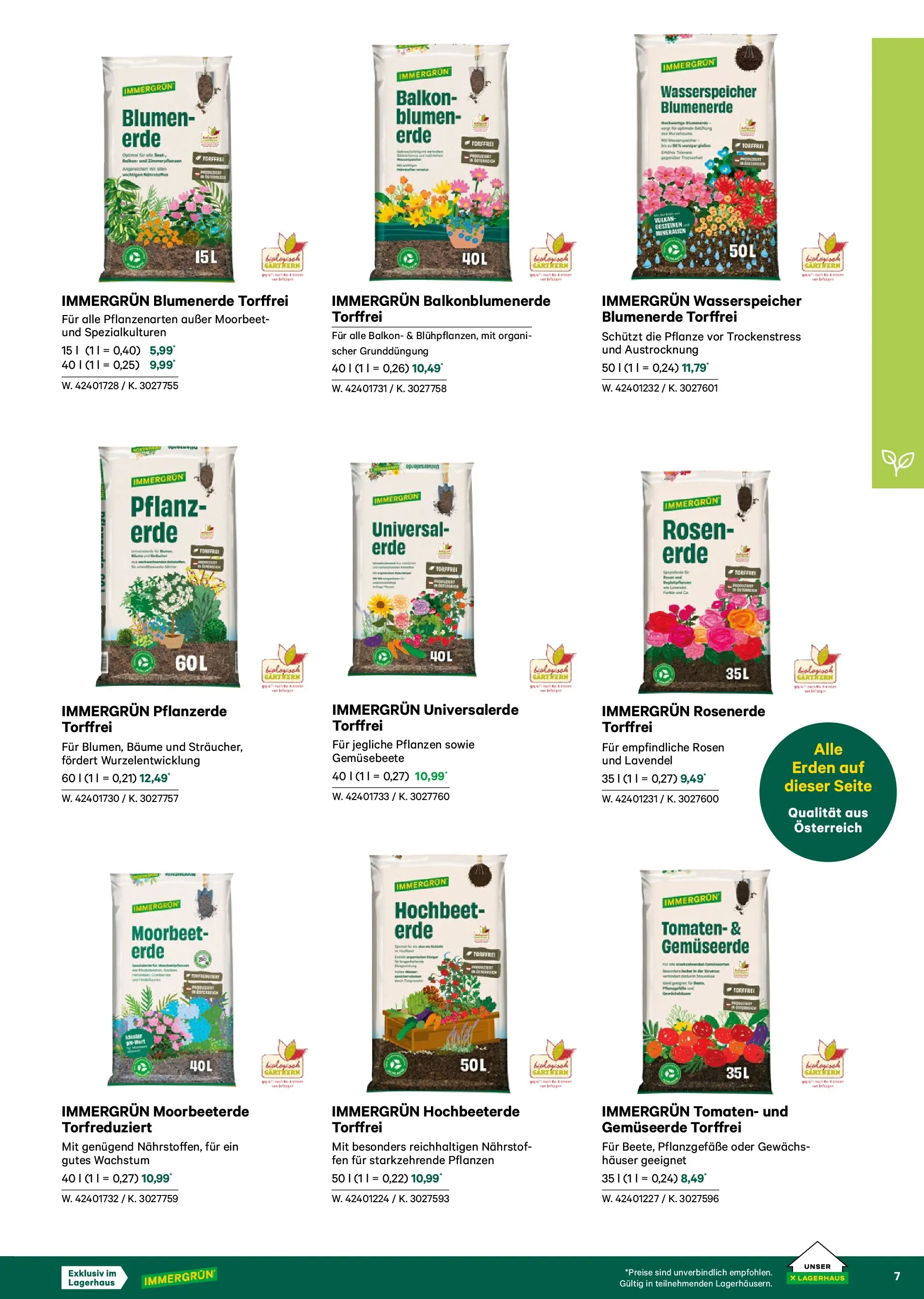 Lagerhaus Garten & Freizeit Katalog 2026 - Regau, Weyer von 01.03.2026 - Aktuelle Angebote | Seite: 7 | Produkte: Tomaten