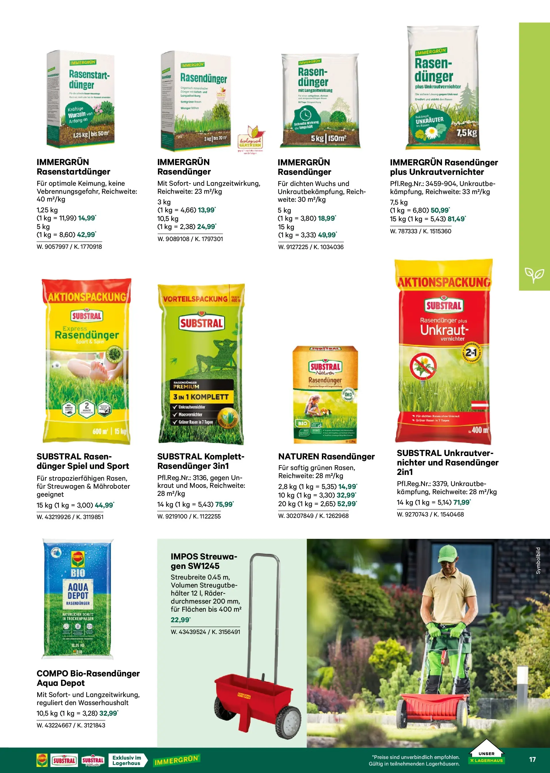 Lagerhaus Garten & Freizeit Katalog 2026 - Regau, Weyer von 01.03.2026 - Aktuelle Angebote | Seite: 17 | Produkte: Kraut, Spiel