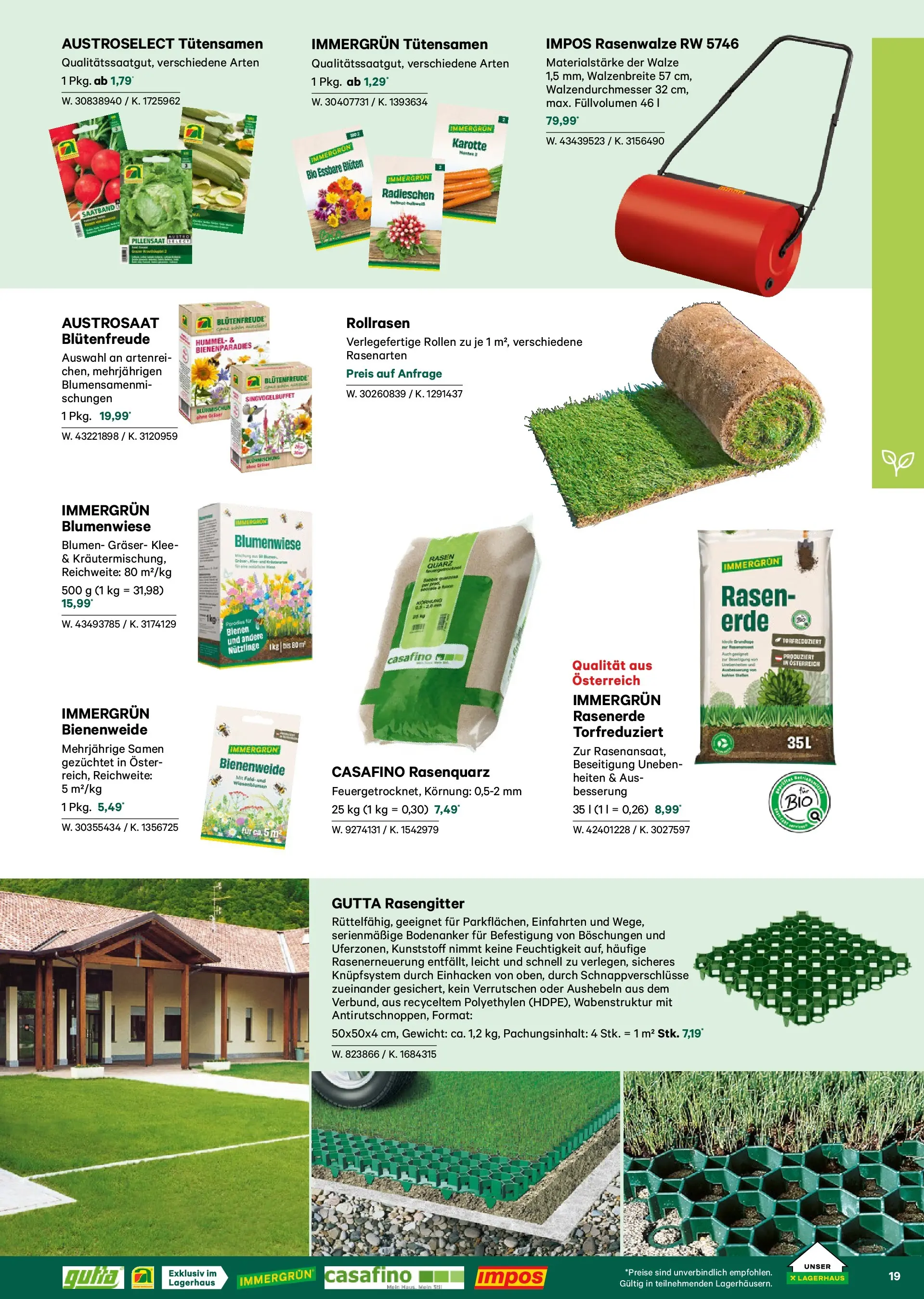 Lagerhaus Garten & Freizeit Katalog 2026 - Regau, Weyer von 01.03.2026 - Aktuelle Angebote | Seite: 19 | Produkte: Karotte, Gewicht