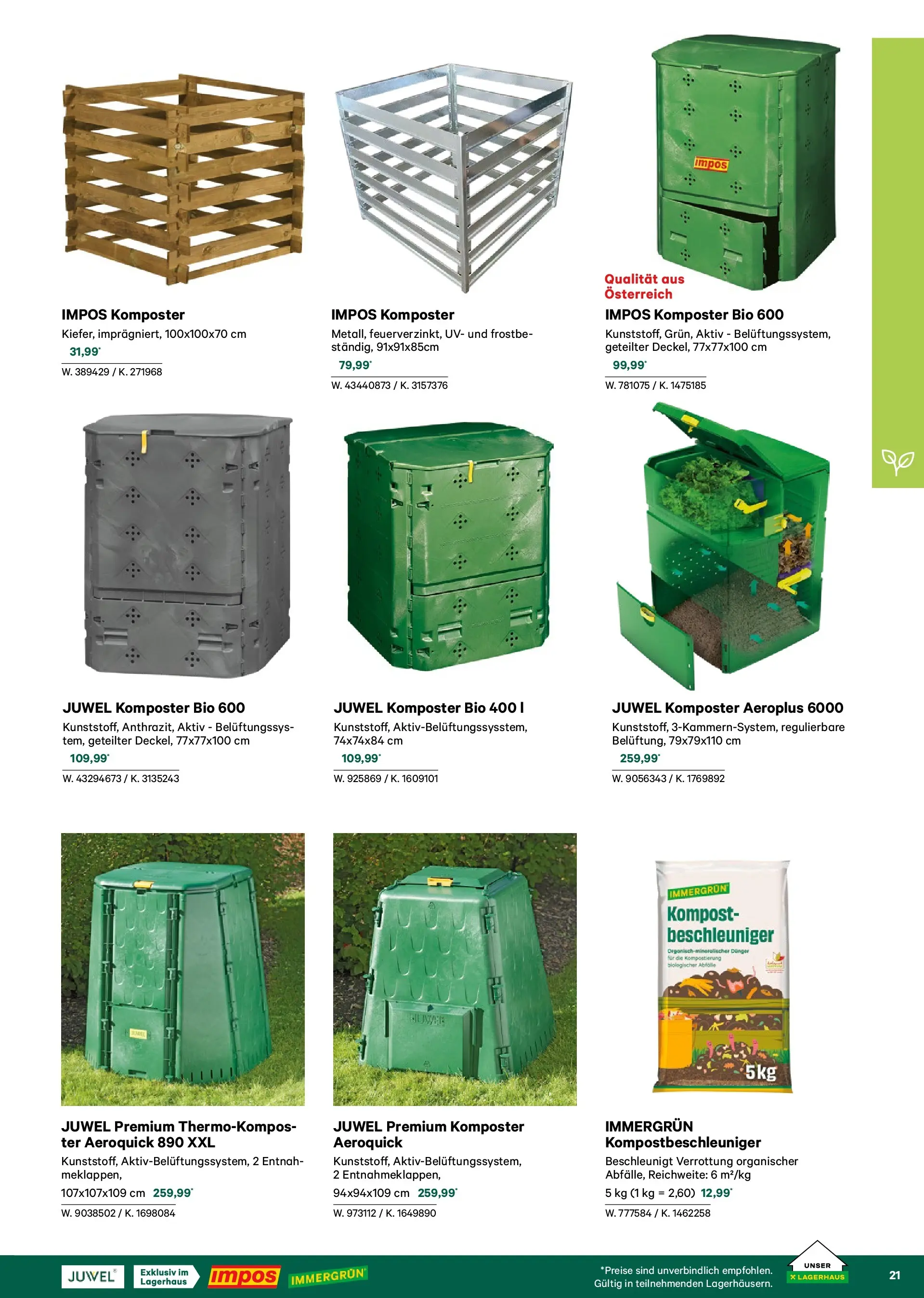 Lagerhaus Garten & Freizeit Katalog 2026 - Regau, Weyer von 01.03.2026 - Aktuelle Angebote | Seite: 21