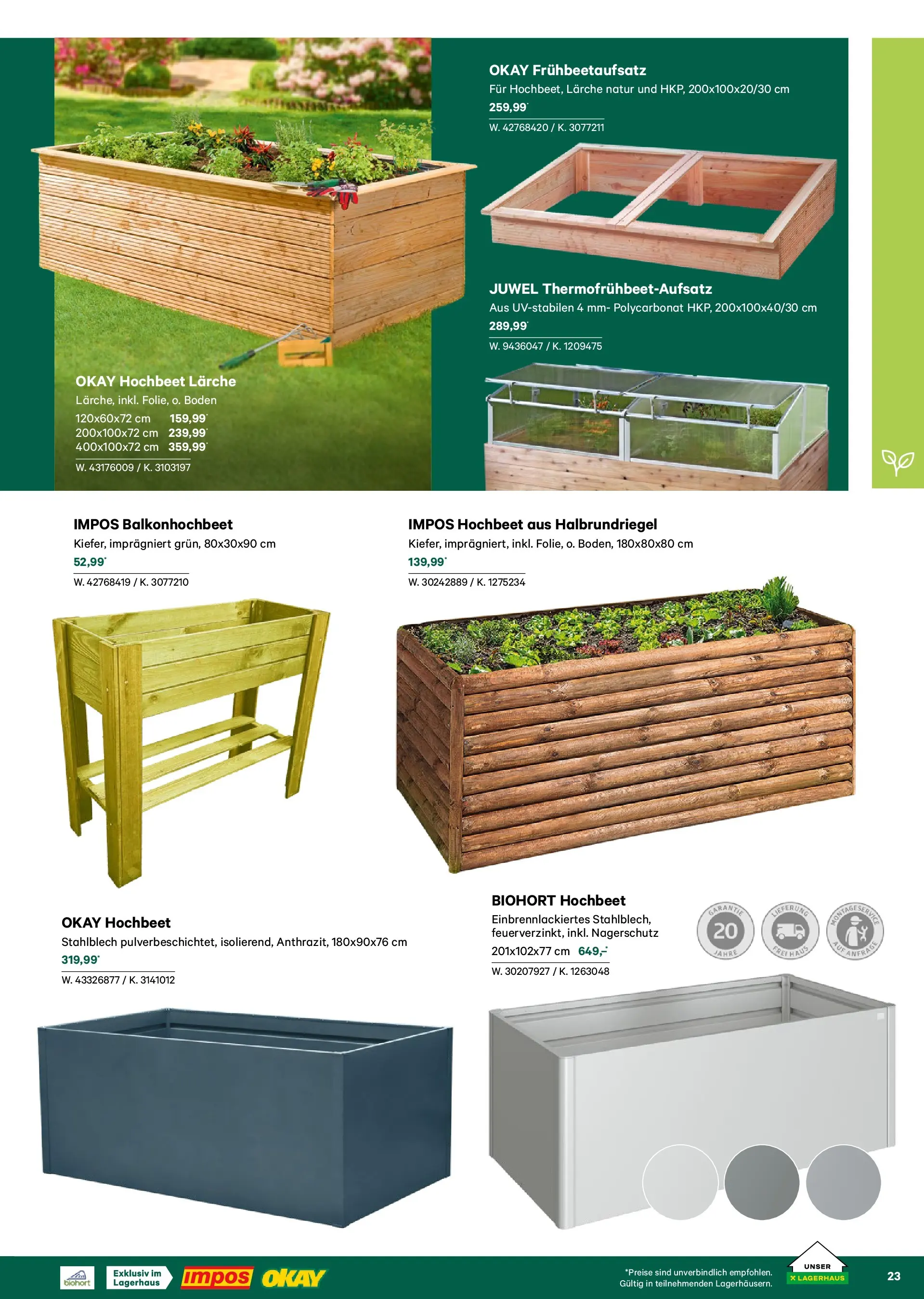 Lagerhaus Garten & Freizeit Katalog 2026 - Regau, Weyer von 01.03.2026 - Aktuelle Angebote | Seite: 23