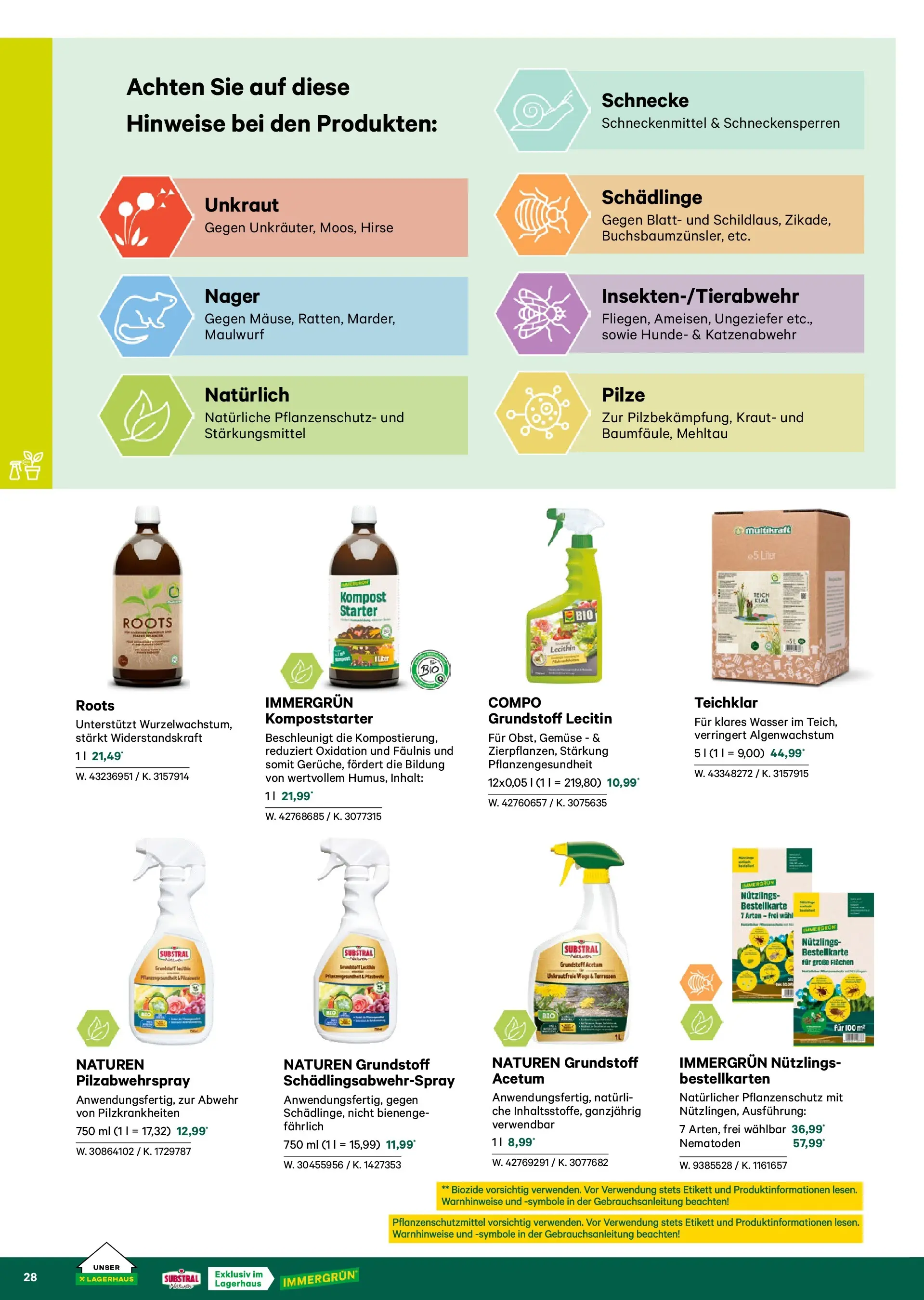 Lagerhaus Garten & Freizeit Katalog 2026 - Regau, Weyer von 01.03.2026 - Aktuelle Angebote | Seite: 28 | Produkte: Wasser, Gemüse, Kraut