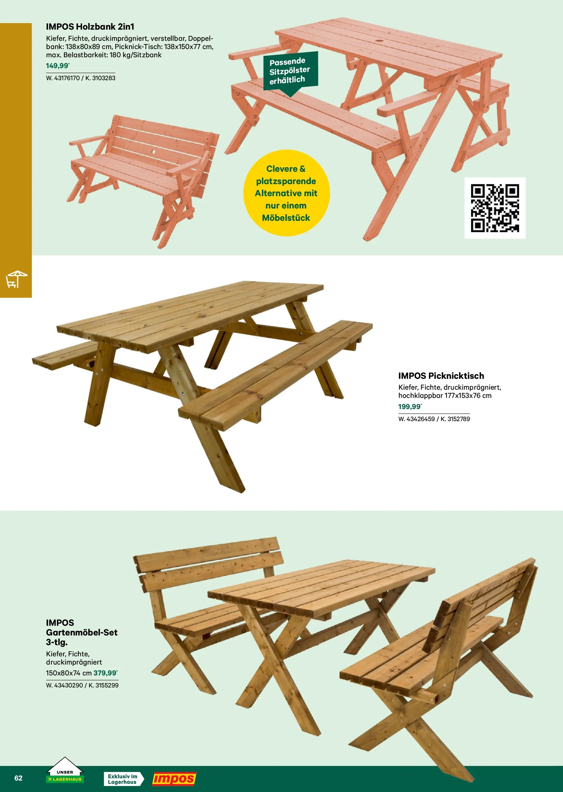 Lagerhaus Garten & Freizeit Katalog 2026 - Regau, Weyer von 01.03.2026 - Aktuelle Angebote | Seite: 62