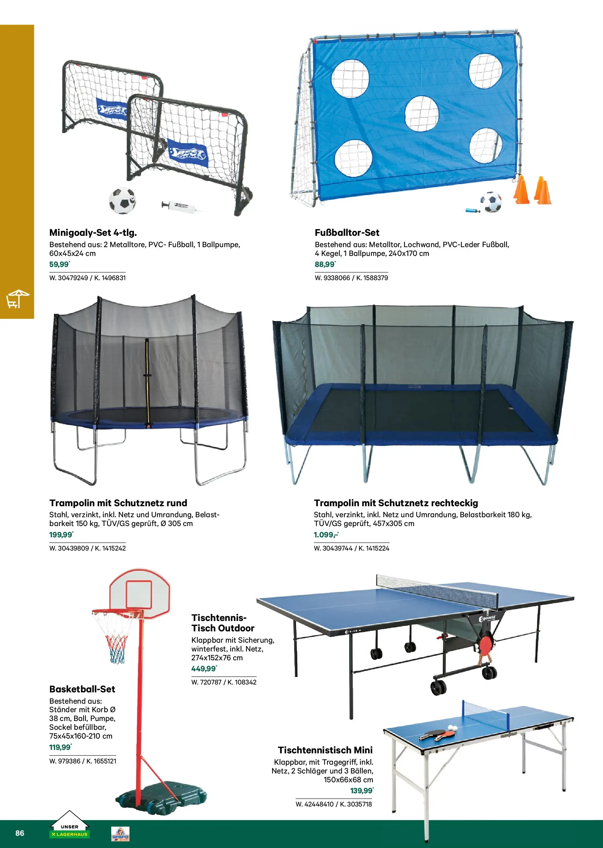 Lagerhaus Garten & Freizeit Katalog 2026 - Regau, Weyer von 01.03.2026 - Aktuelle Angebote | Seite: 86 | Produkte: Tisch, Korb