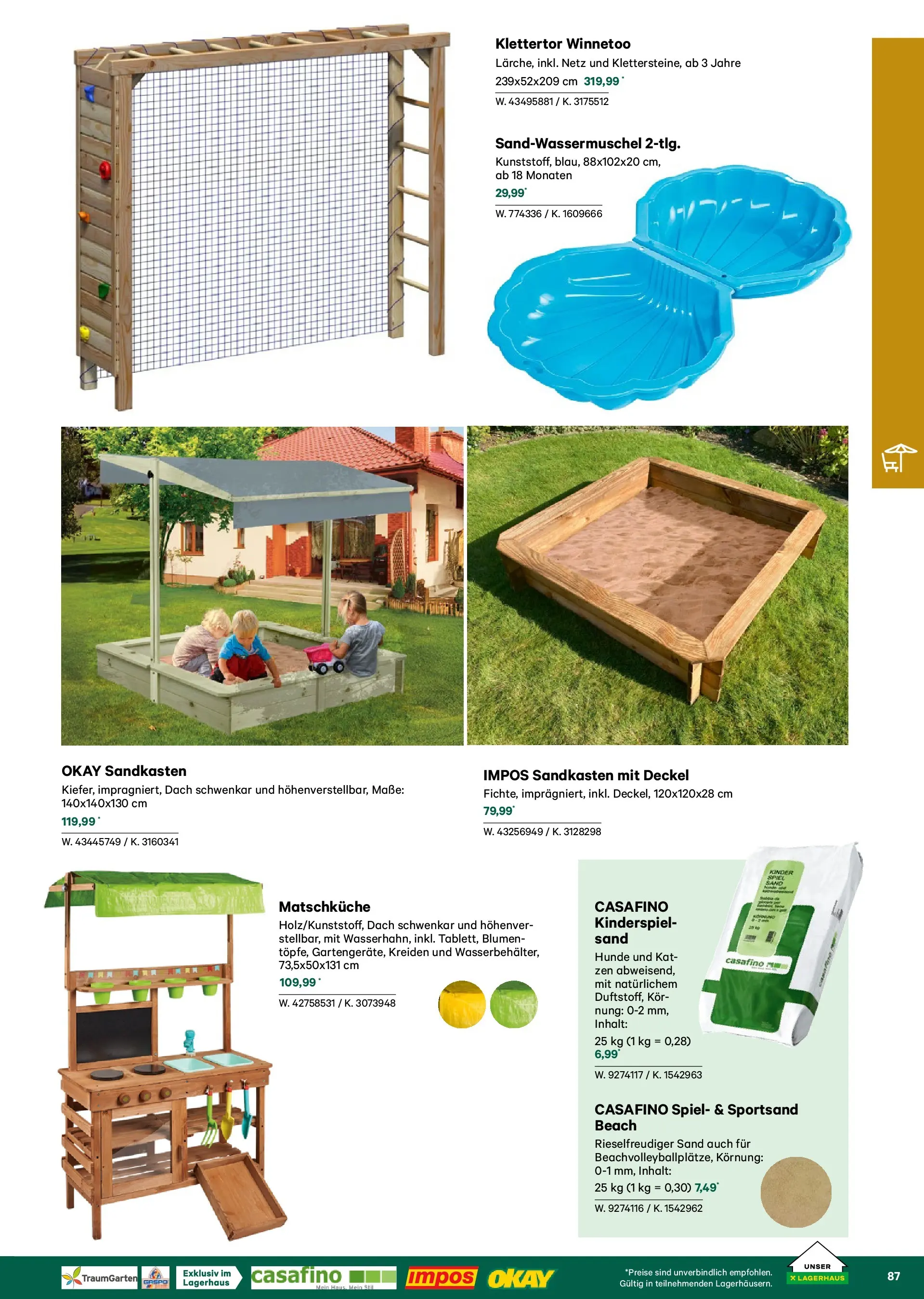 Lagerhaus Garten & Freizeit Katalog 2026 - Regau, Weyer von 01.03.2026 - Aktuelle Angebote | Seite: 87 | Produkte: Spiel