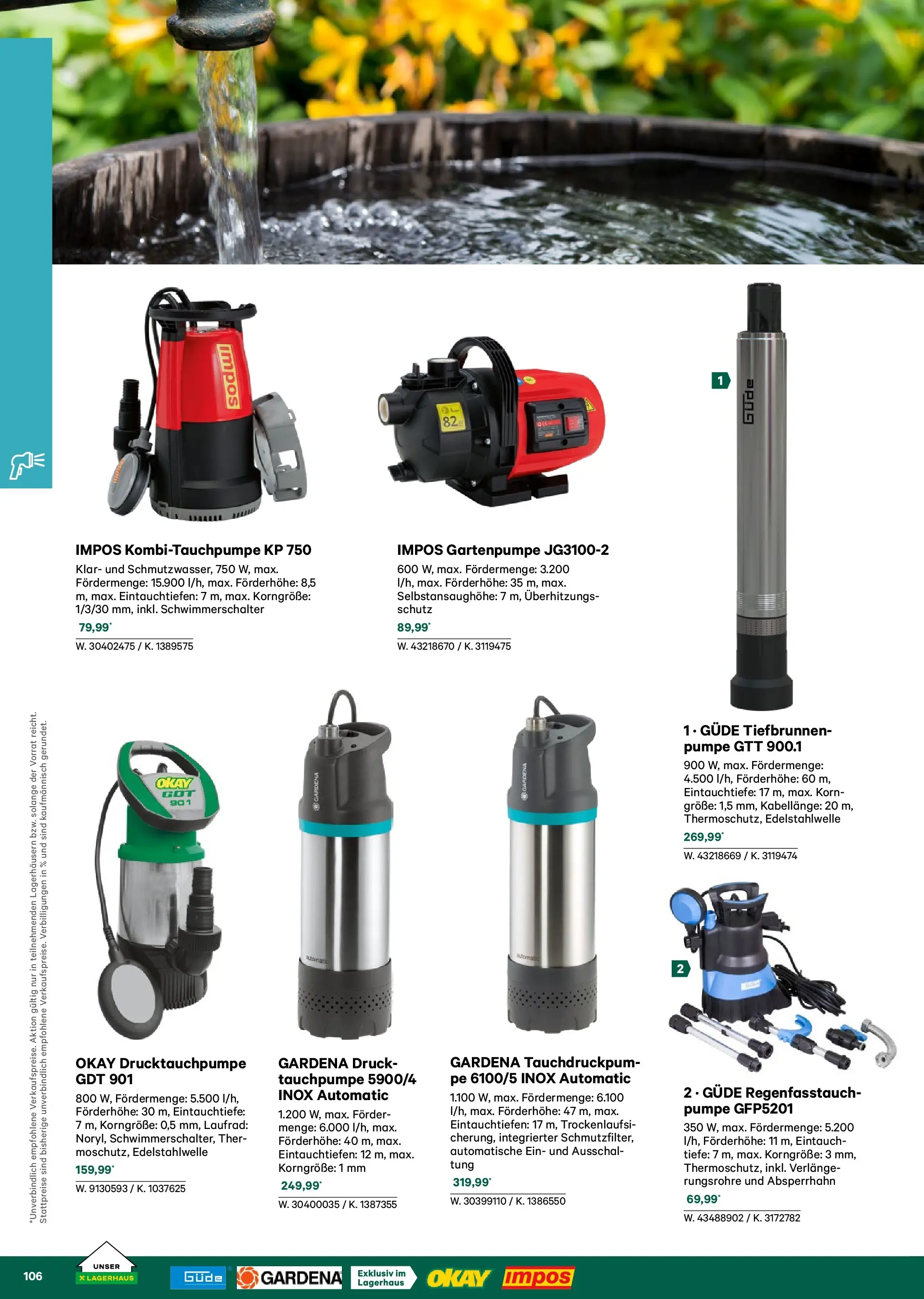 Lagerhaus Garten & Freizeit Katalog 2026 - Regau, Weyer von 01.03.2026 - Aktuelle Angebote | Seite: 106