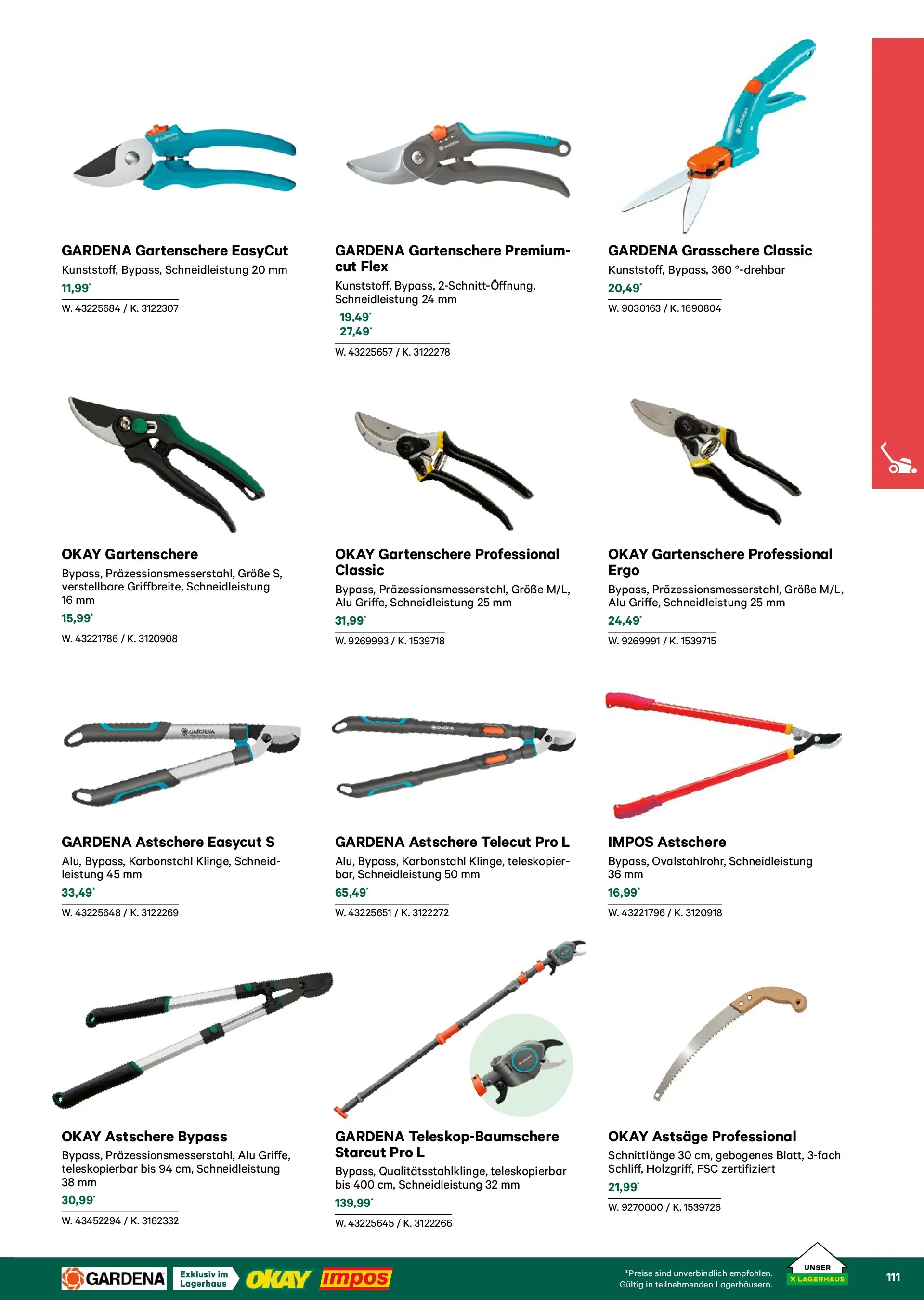 Lagerhaus Garten & Freizeit Katalog 2026 - Regau, Weyer von 01.03.2026 - Aktuelle Angebote | Seite: 111