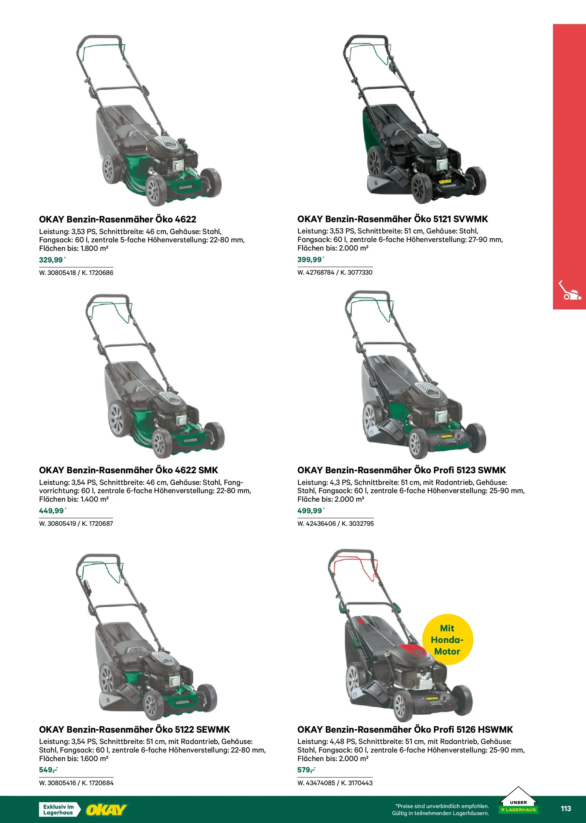 Lagerhaus Garten & Freizeit Katalog 2026 - Regau, Weyer von 01.03.2026 - Aktuelle Angebote | Seite: 113