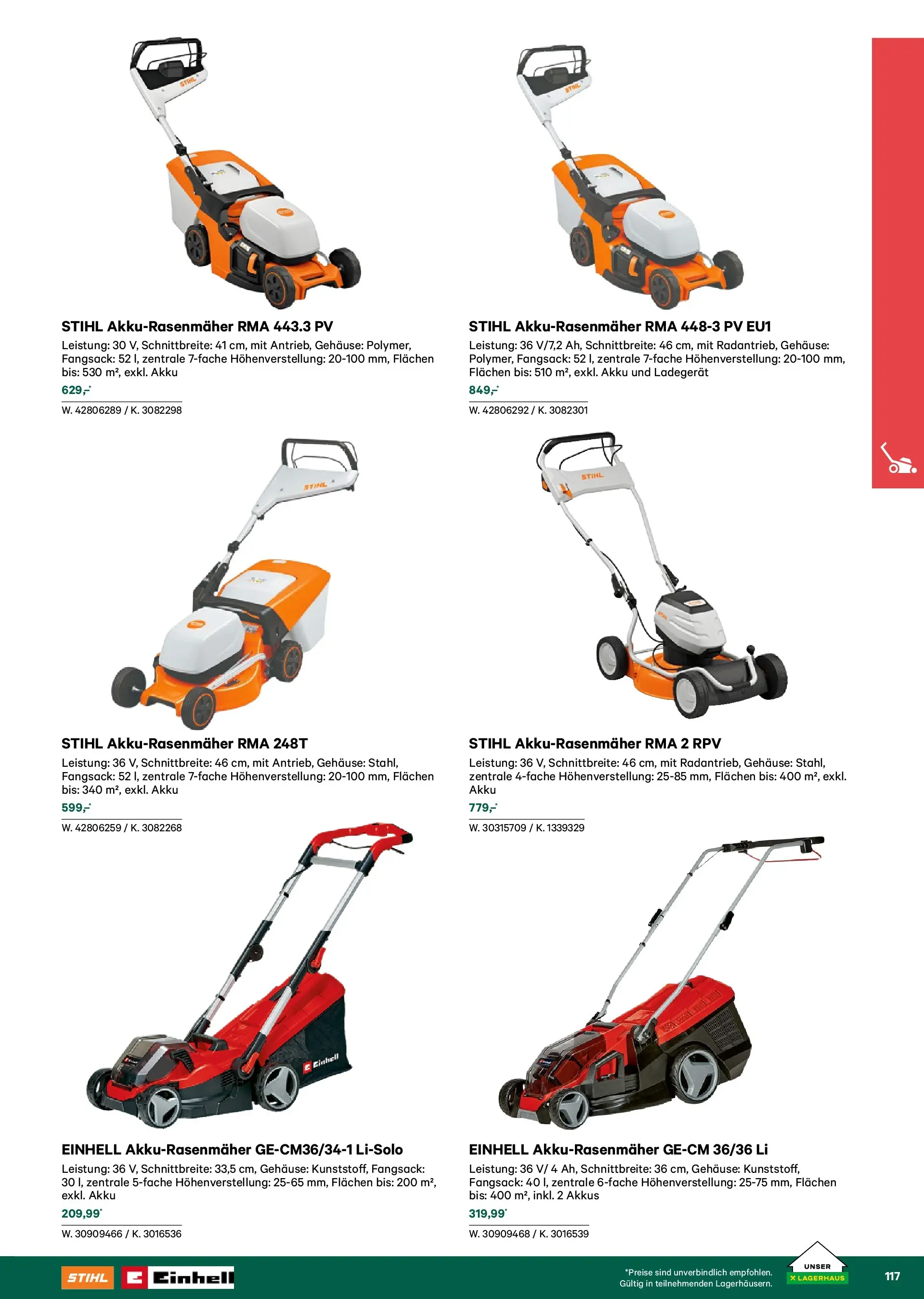 Lagerhaus Garten & Freizeit Katalog 2026 - Regau, Weyer von 01.03.2026 - Aktuelle Angebote | Seite: 117