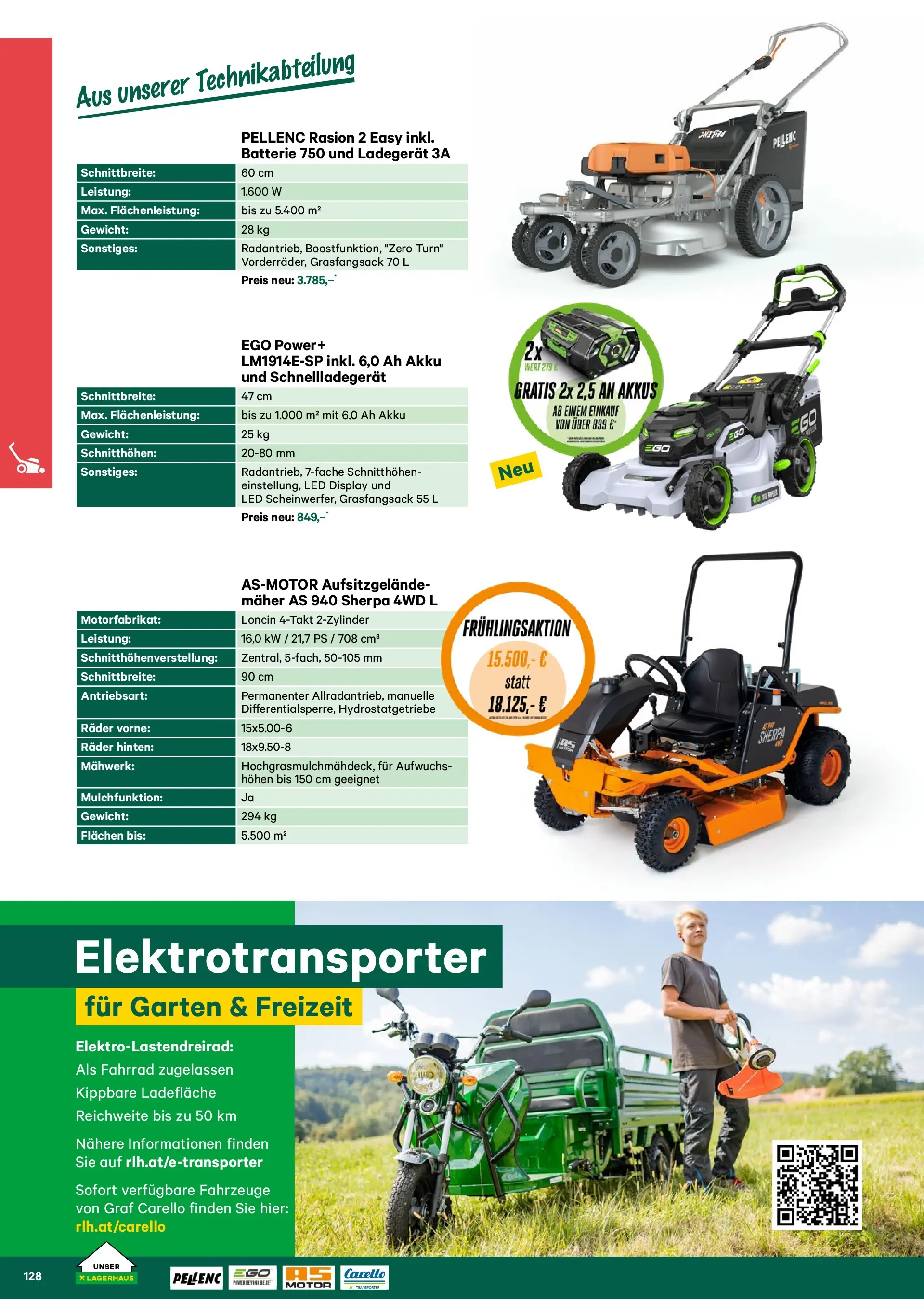 Lagerhaus Garten & Freizeit Katalog 2026 - Regau, Weyer von 01.03.2026 - Aktuelle Angebote | Seite: 128 | Produkte: Gewicht, Batterie