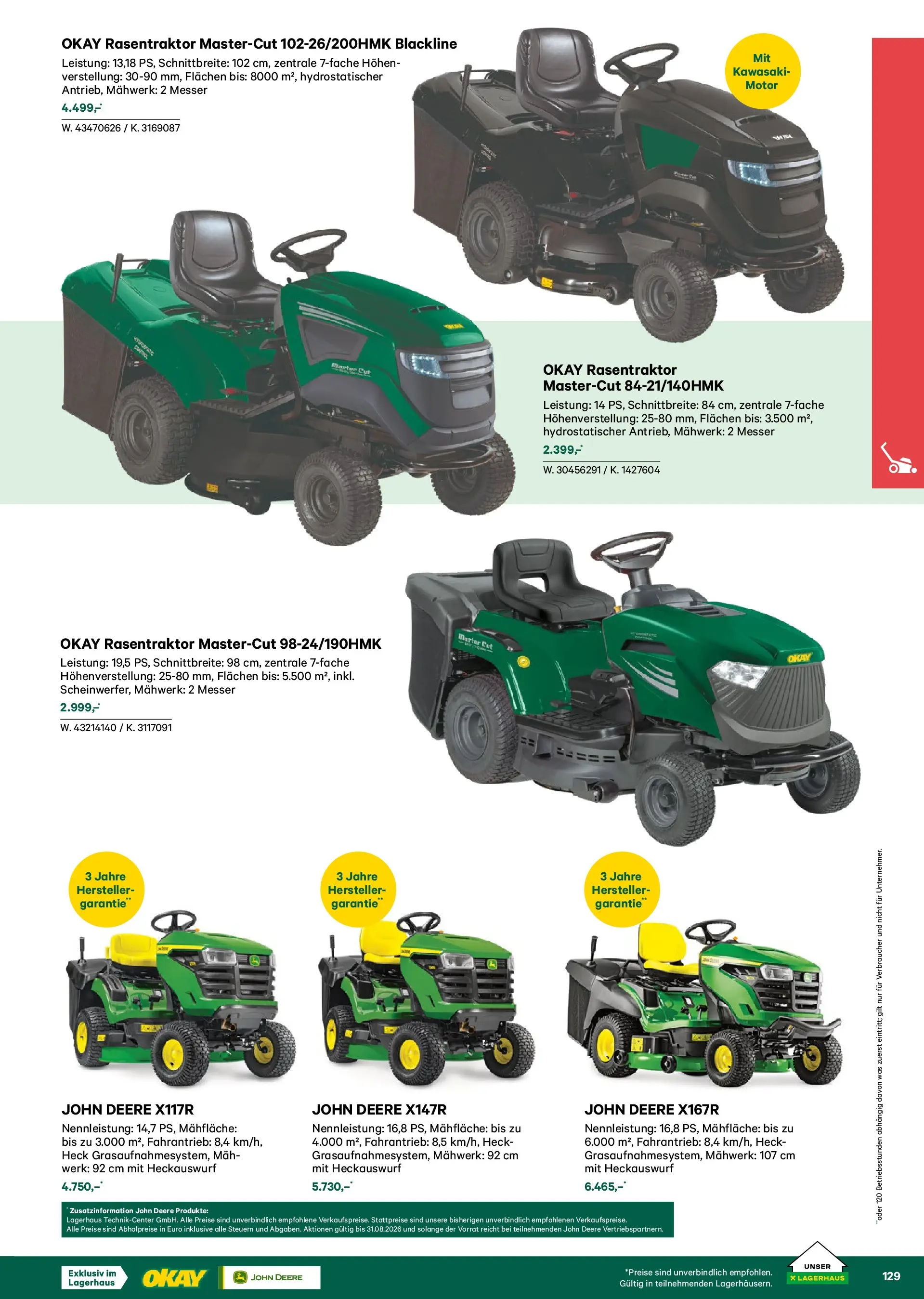 Lagerhaus Garten & Freizeit Katalog 2026 - Regau, Weyer von 01.03.2026 - Aktuelle Angebote | Seite: 129