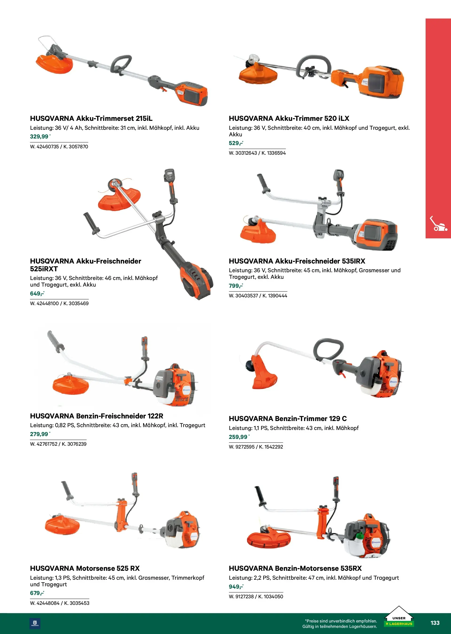 Lagerhaus Garten & Freizeit Katalog 2026 - Regau, Weyer von 01.03.2026 - Aktuelle Angebote | Seite: 133