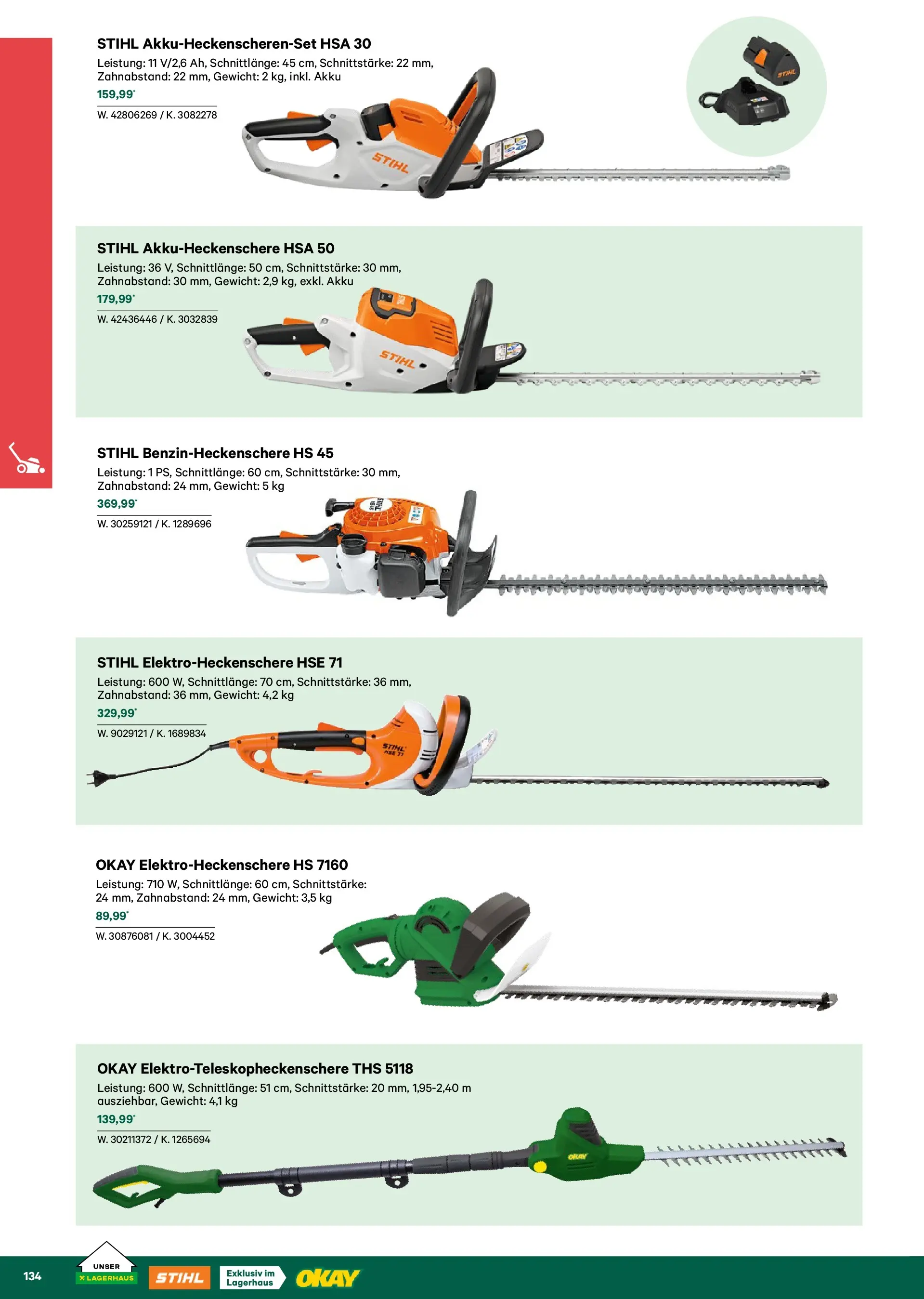 Lagerhaus Garten & Freizeit Katalog 2026 - Regau, Weyer von 01.03.2026 - Aktuelle Angebote | Seite: 134 | Produkte: Gewicht
