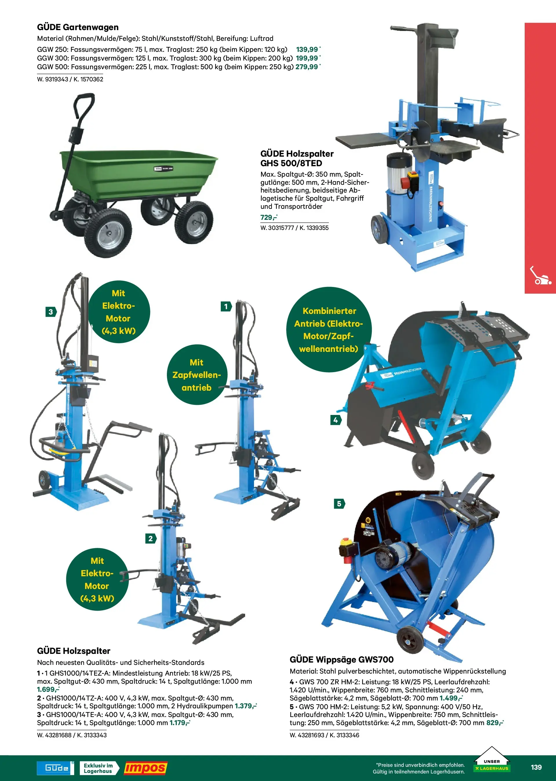 Lagerhaus Garten & Freizeit Katalog 2026 - Regau, Weyer von 01.03.2026 - Aktuelle Angebote | Seite: 139