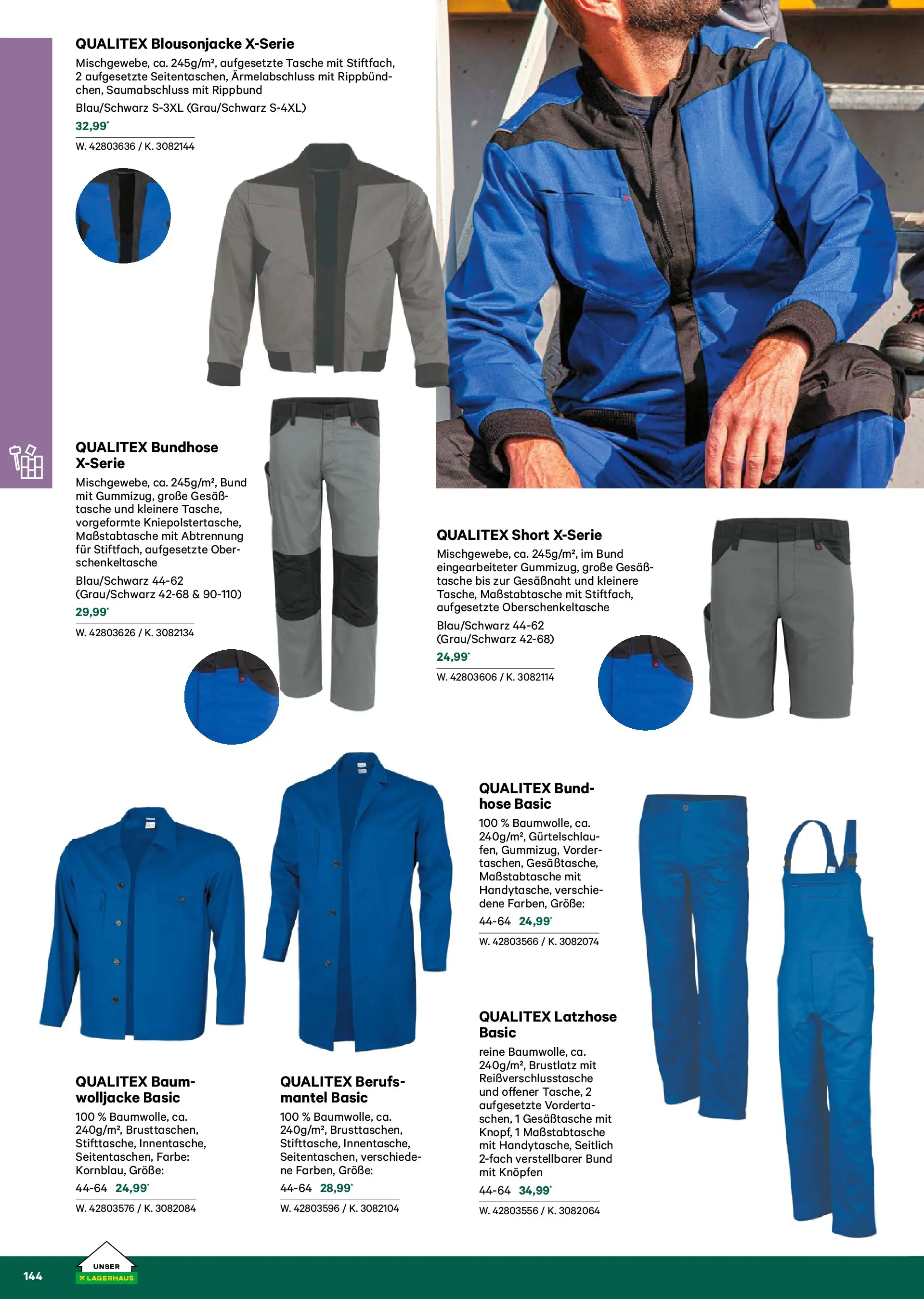 Lagerhaus Garten & Freizeit Katalog 2026 - Regau, Weyer von 01.03.2026 - Aktuelle Angebote | Seite: 144 | Produkte: Mantel, Hose, Tasche