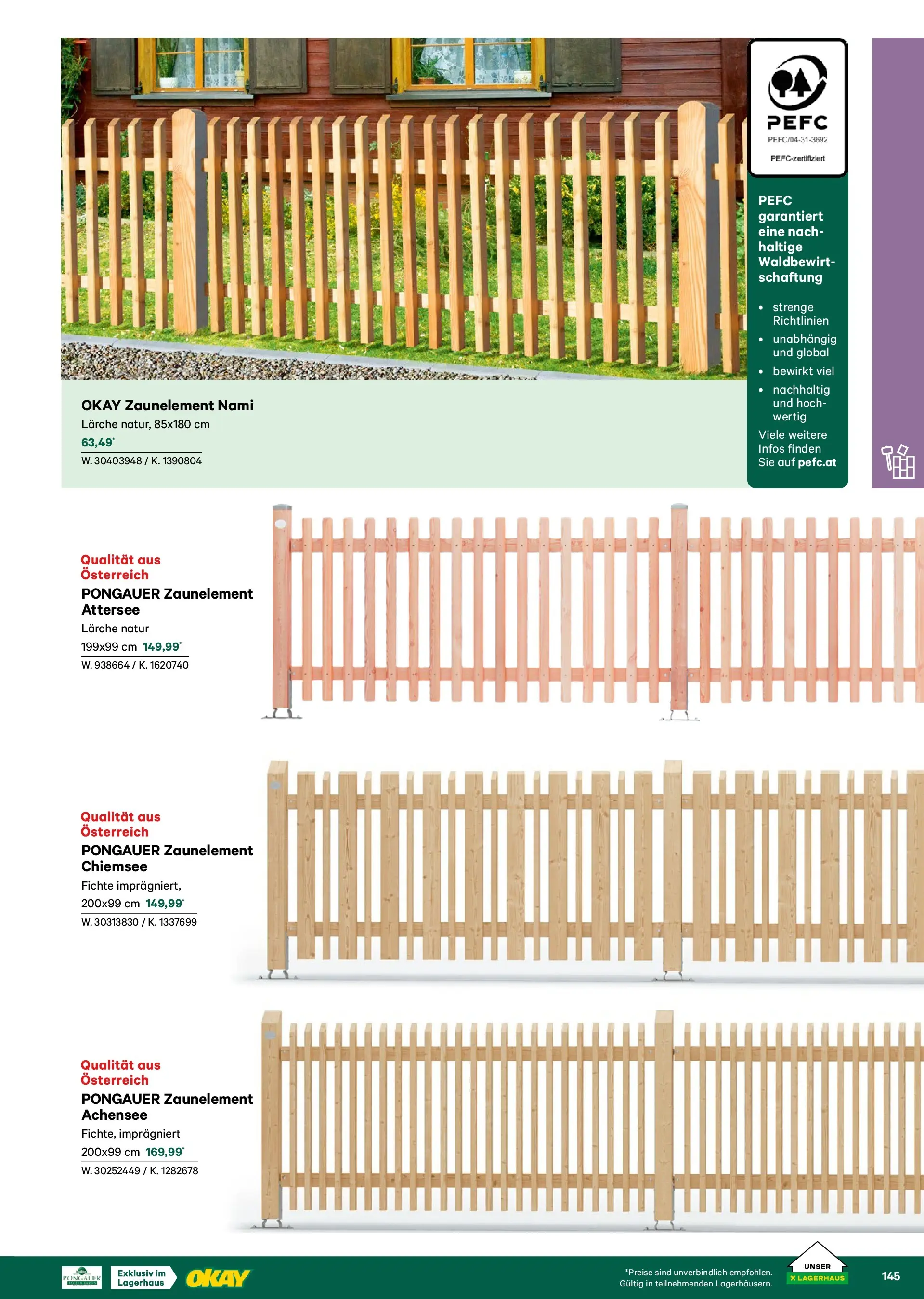 Lagerhaus Garten & Freizeit Katalog 2026 - Regau, Weyer von 01.03.2026 - Aktuelle Angebote | Seite: 145