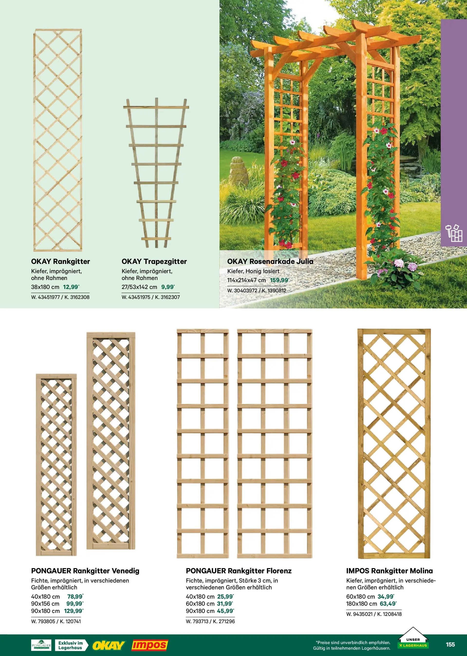 Lagerhaus Garten & Freizeit Katalog 2026 - Regau, Weyer von 01.03.2026 - Aktuelle Angebote | Seite: 155