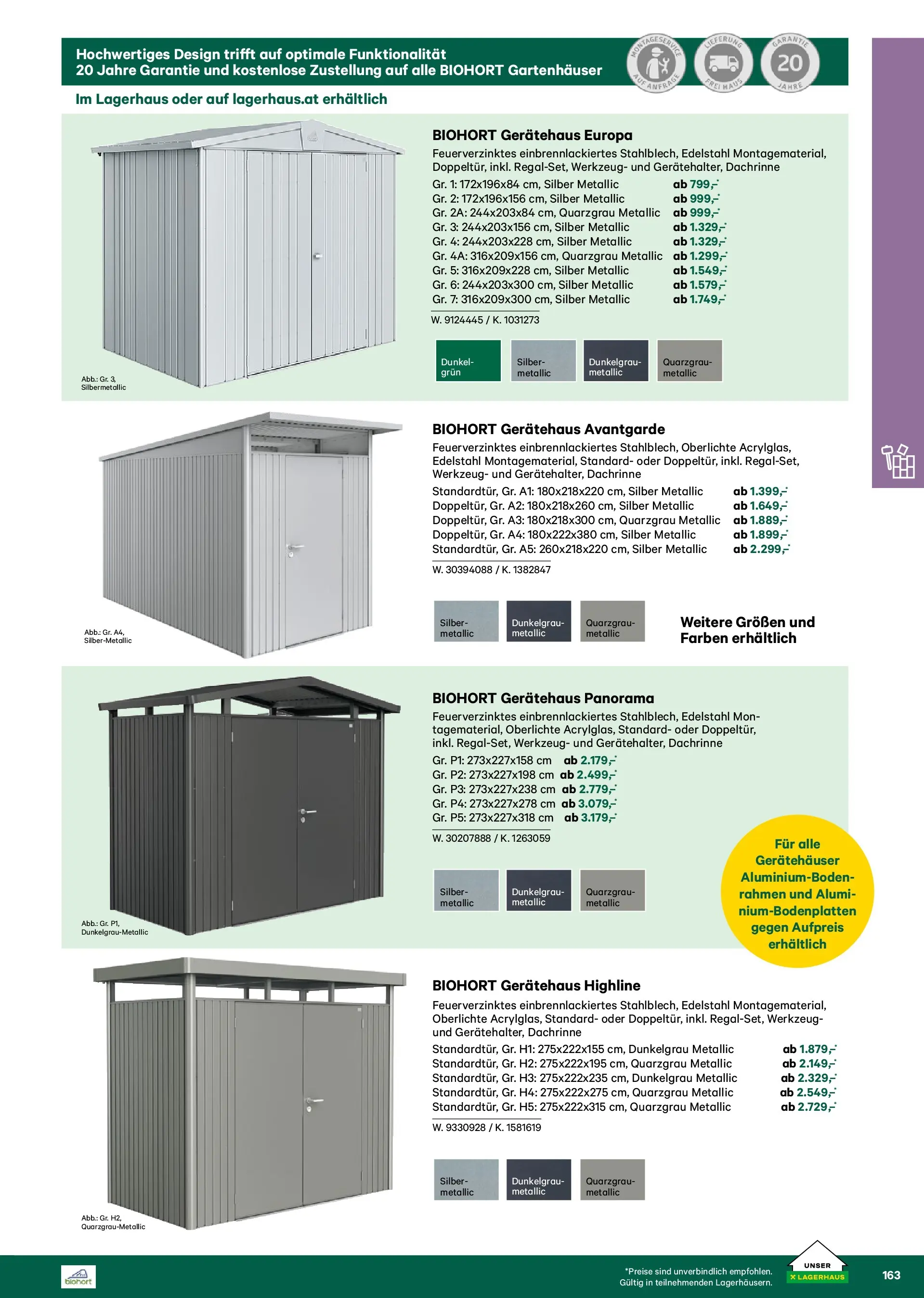 Lagerhaus Garten & Freizeit Katalog 2026 - Regau, Weyer von 01.03.2026 - Aktuelle Angebote | Seite: 163