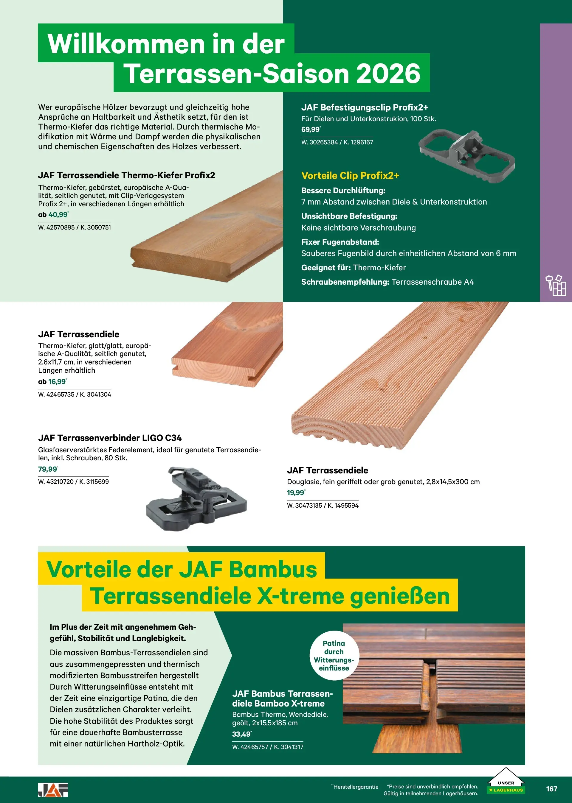 Lagerhaus Garten & Freizeit Katalog 2026 - Regau, Weyer von 01.03.2026 - Aktuelle Angebote | Seite: 167