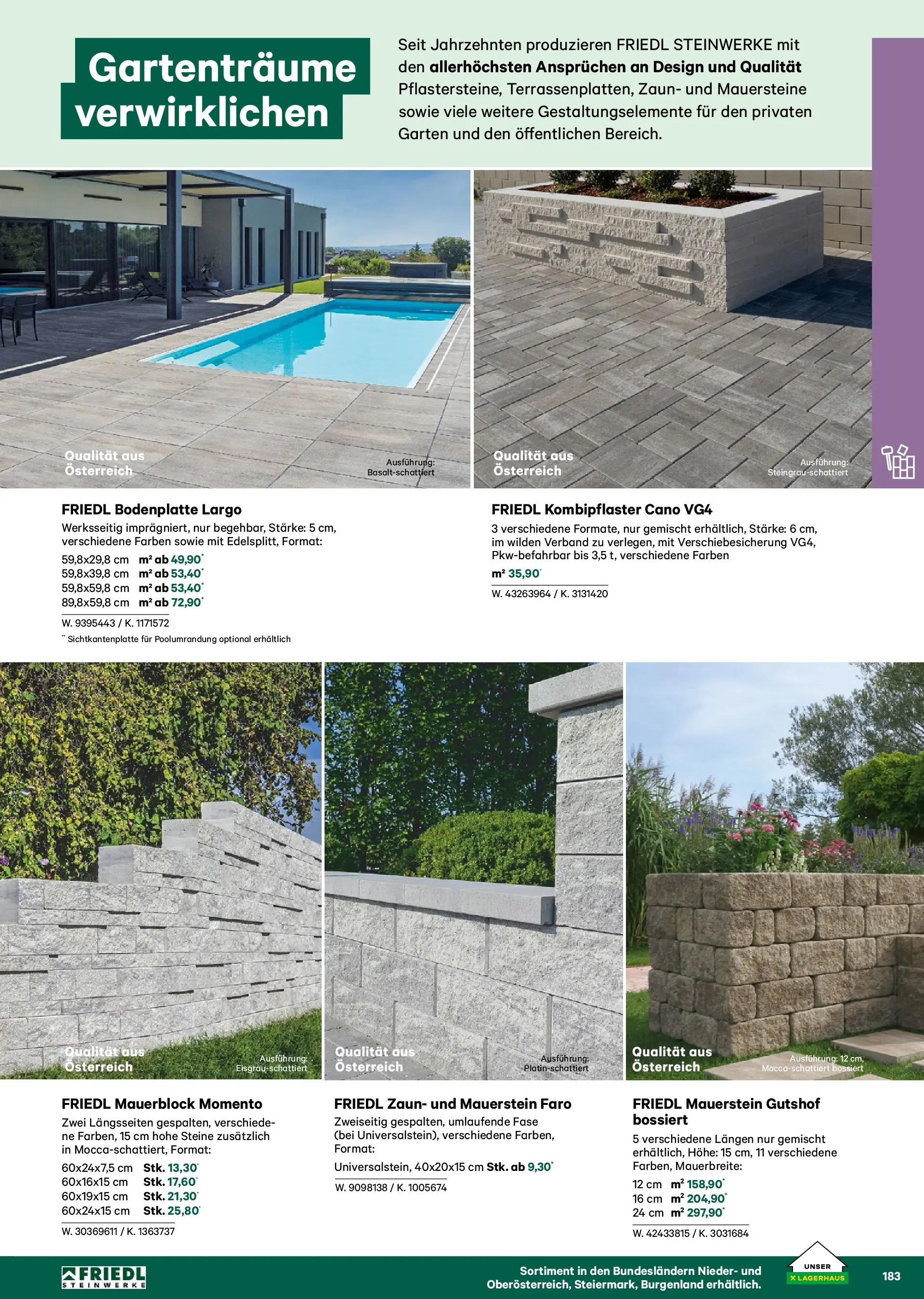 Lagerhaus Garten & Freizeit Katalog 2026 - Regau, Weyer von 01.03.2026 - Aktuelle Angebote | Seite: 183