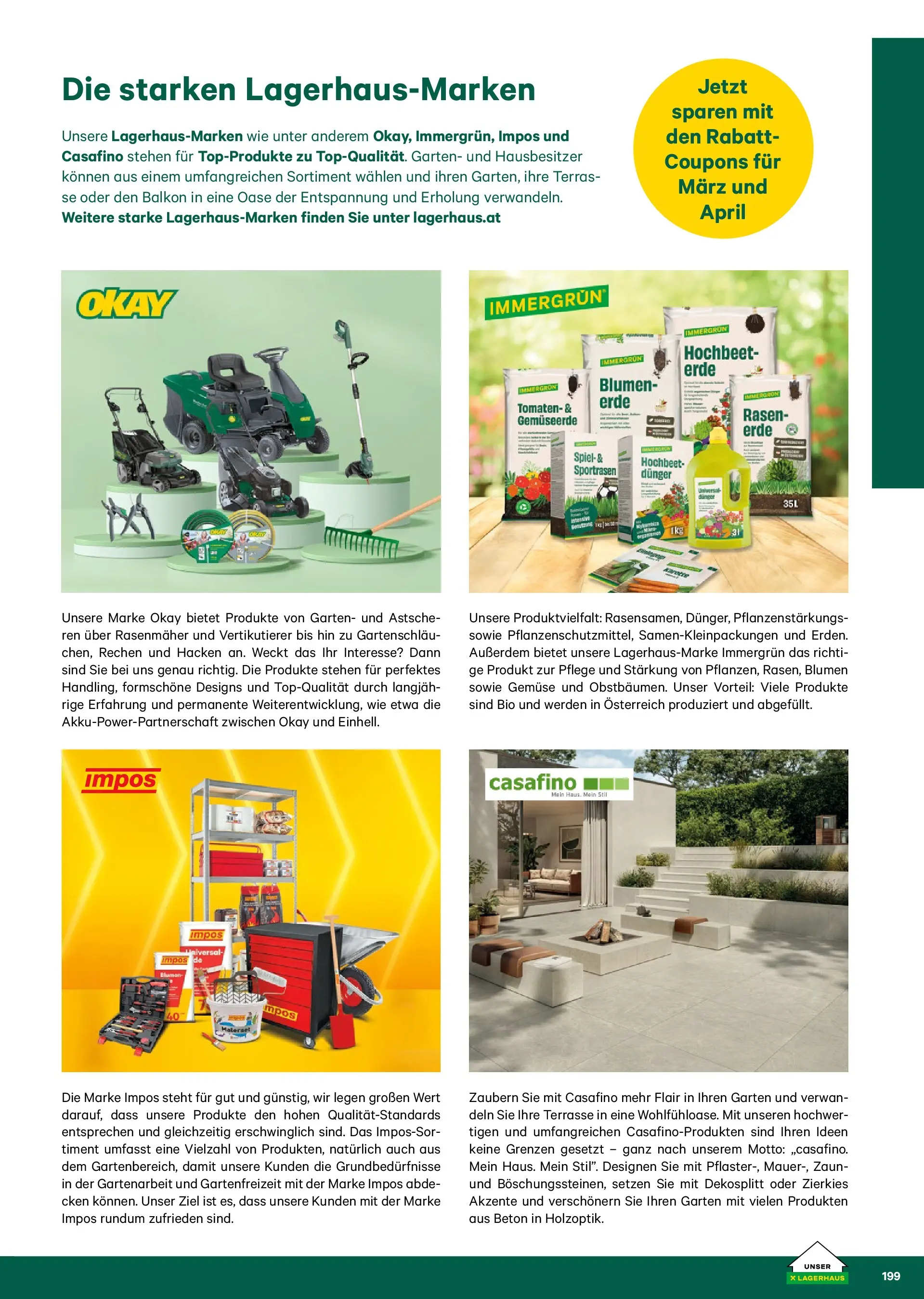 Lagerhaus Garten & Freizeit Katalog 2026 - Regau, Weyer von 01.03.2026 - Aktuelle Angebote | Seite: 199 | Produkte: Gemüse, Spiel, Rasenmäher, Tomaten