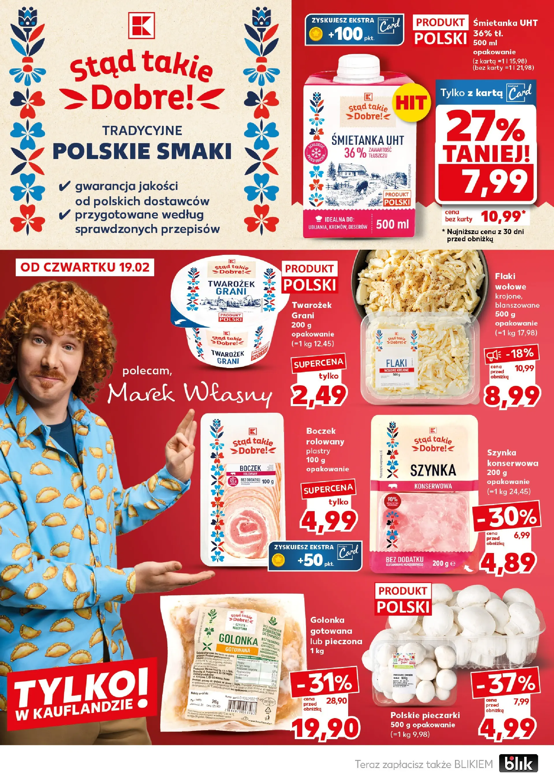 Kaufland gazetka - Super Sobota od 21.02.2026 - od jutra PDF | Strona: 4 | Produkty: Pieczarki, Szynka, Boczek, Flaki