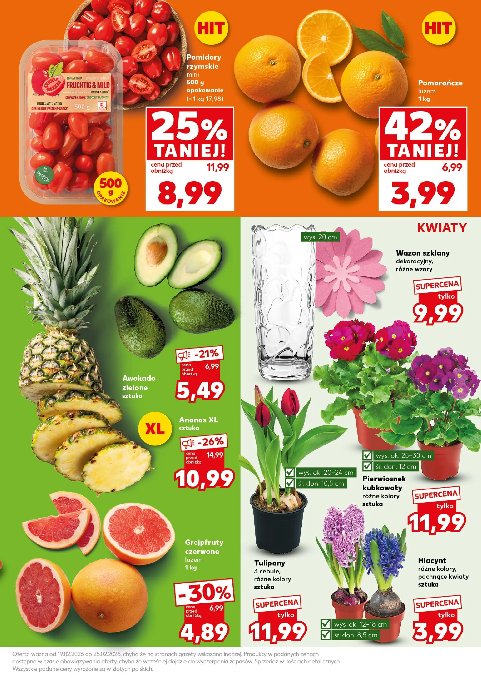 Kaufland gazetka - Super Sobota od 21.02.2026 - od jutra PDF | Strona: 7 | Produkty: Wazon, Pomidory, Kwiaty, Awokado