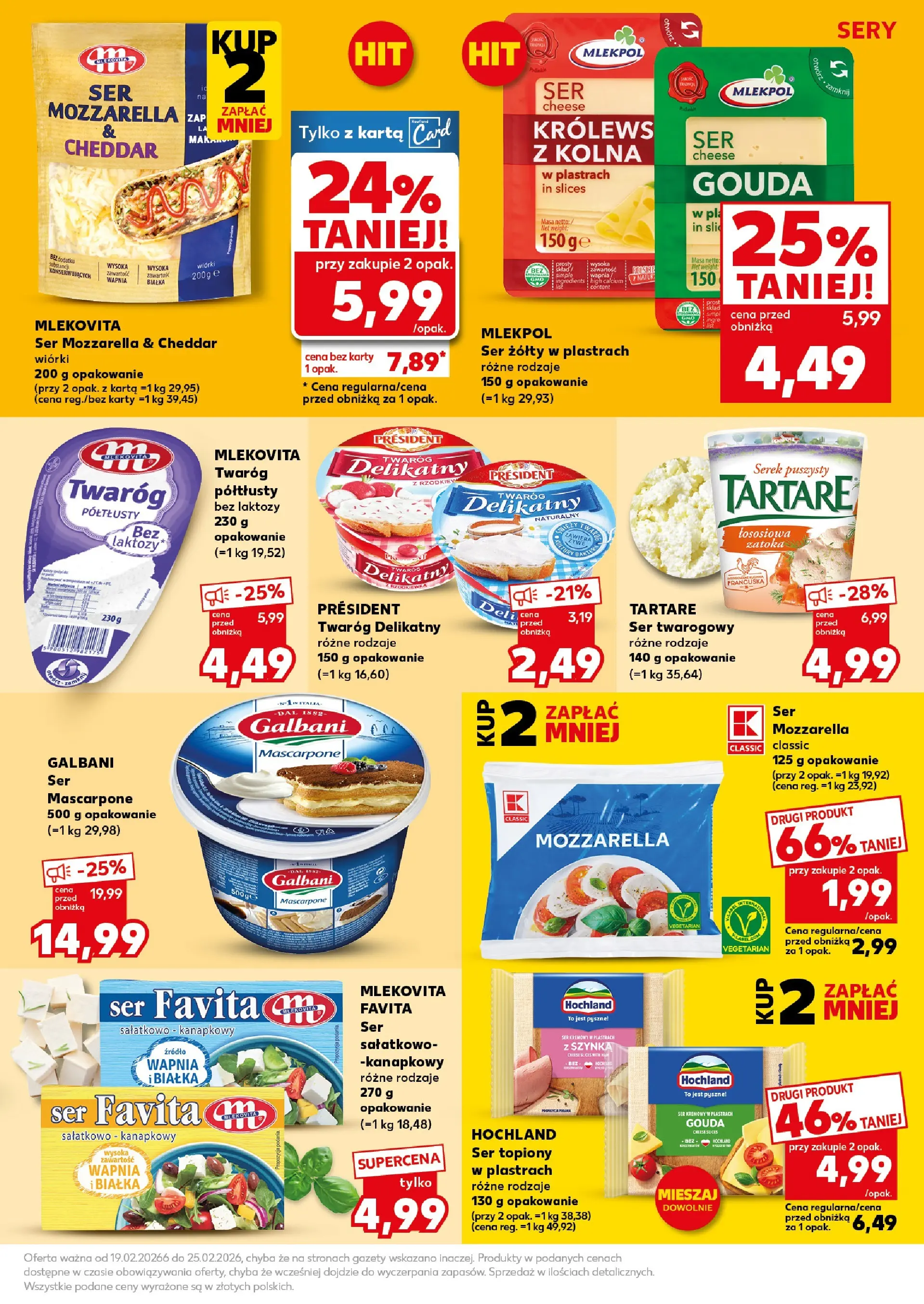 Kaufland gazetka - Super Sobota od 21.02.2026 - od jutra PDF | Strona: 17 | Produkty: Mascarpone, Mozzarella, Twaróg, Cheddar