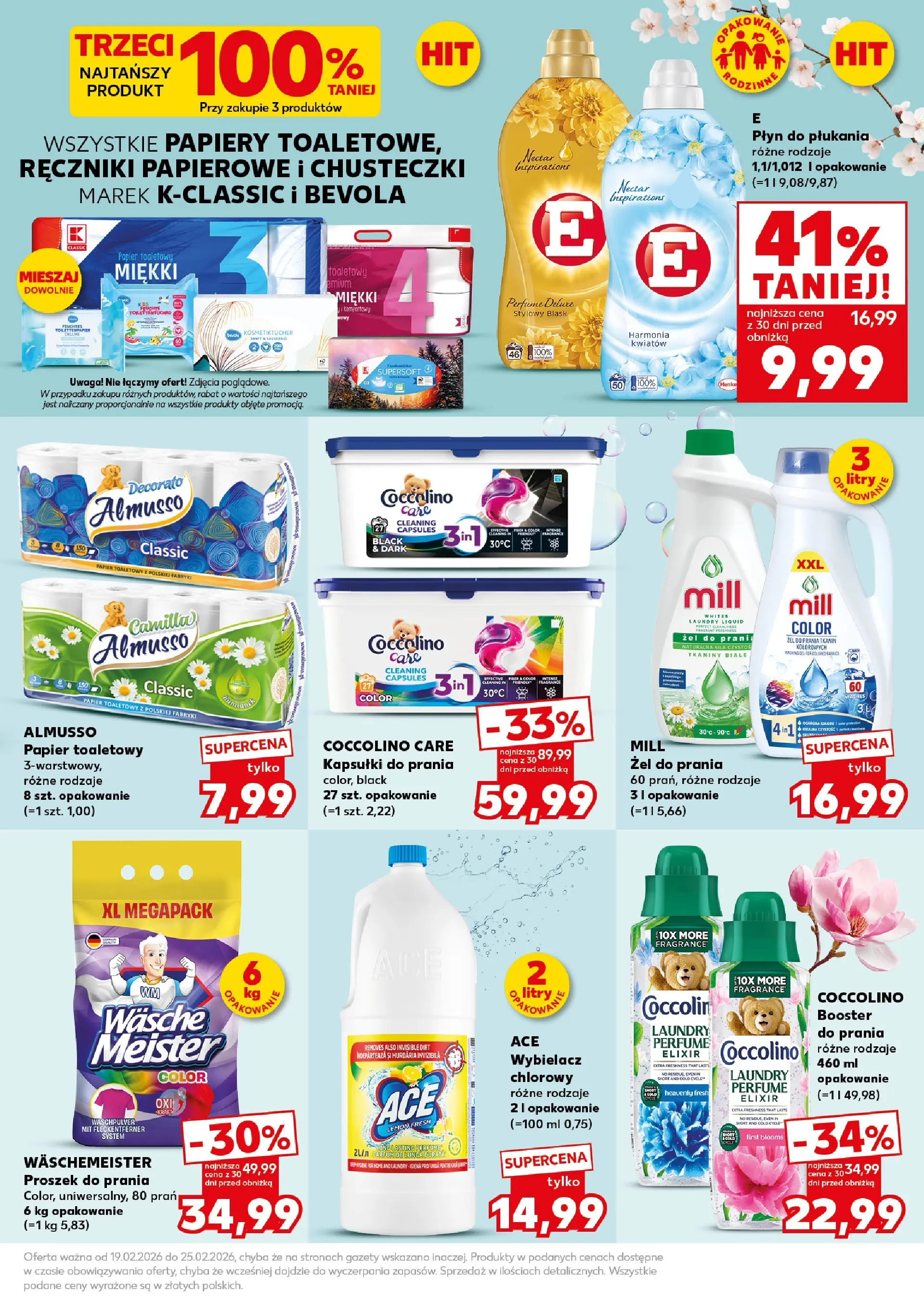 Kaufland gazetka - Super Sobota od 21.02.2026 - od jutra PDF | Strona: 25 | Produkty: Papier toaletowy, Ręczniki papierowe, Coccolino, Proszek do prania