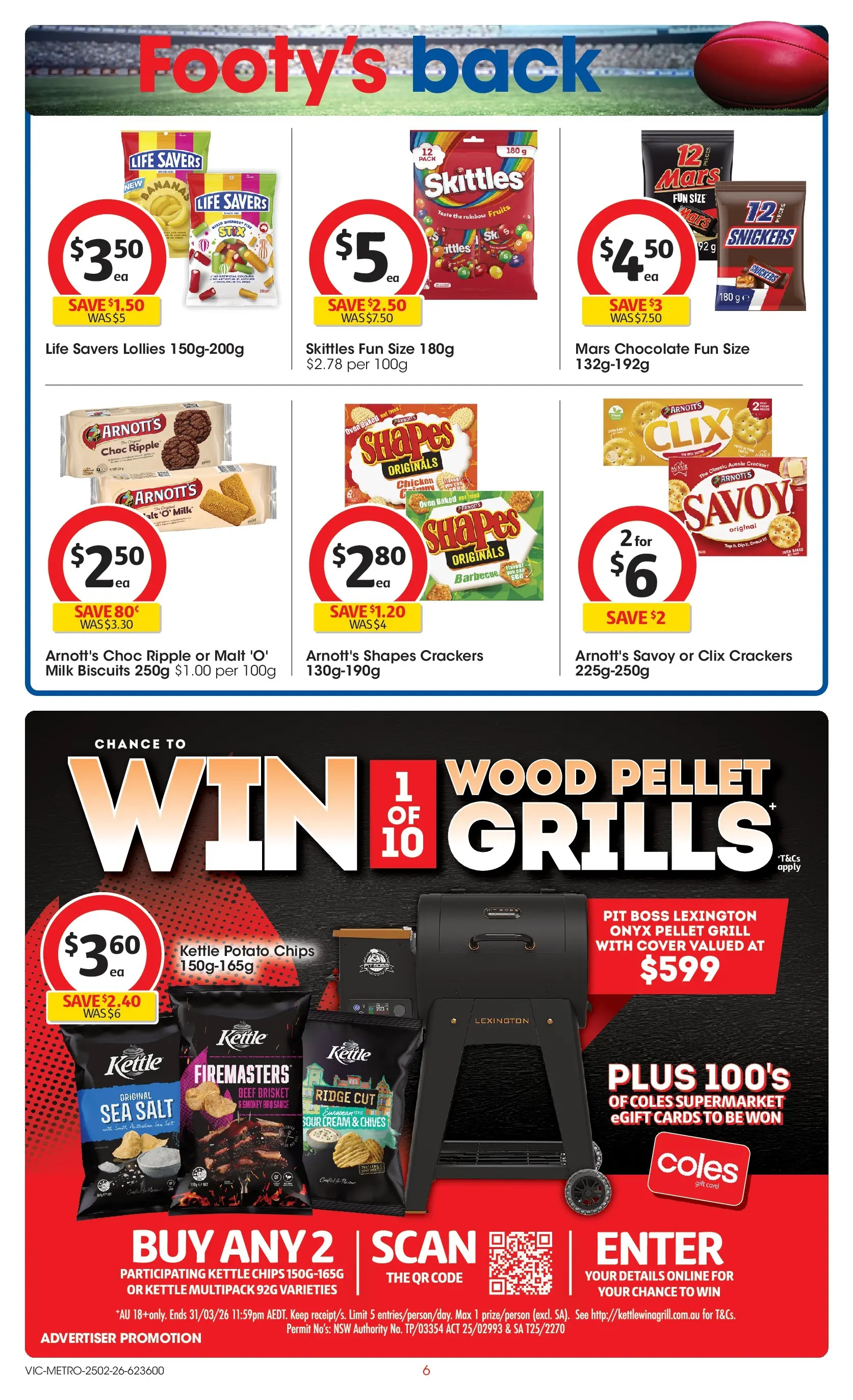 ﻿Coles catalogue valid from 25/02/2026 > Online Australia | Page: 6 | Products: Beef, Lollies, Biscuits, Salt