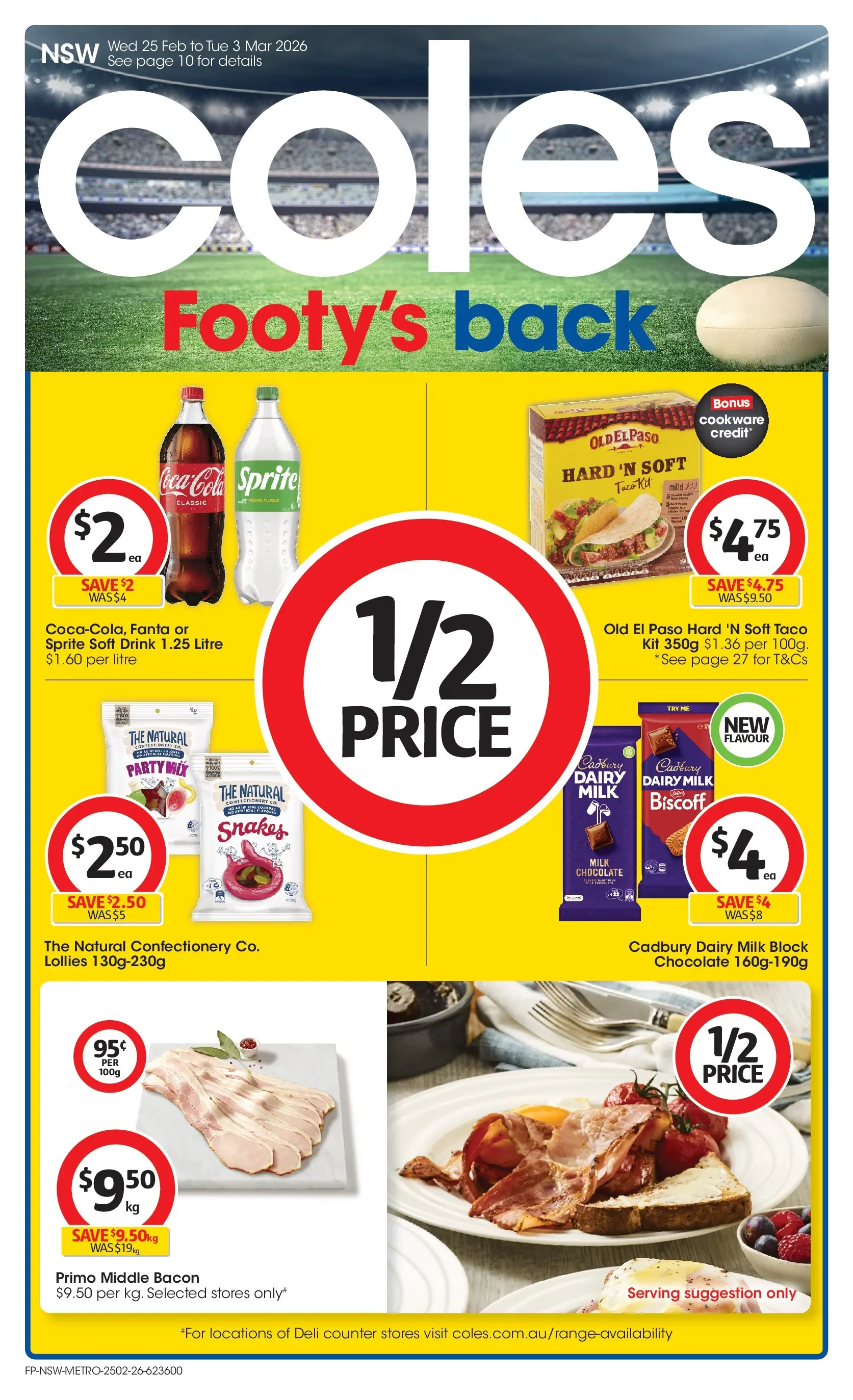 ﻿Coles catalogue valid from 25/02/2026 > Online Australia | Page: 1 | Products: Milk, Dairy, Chocolate, Cookware