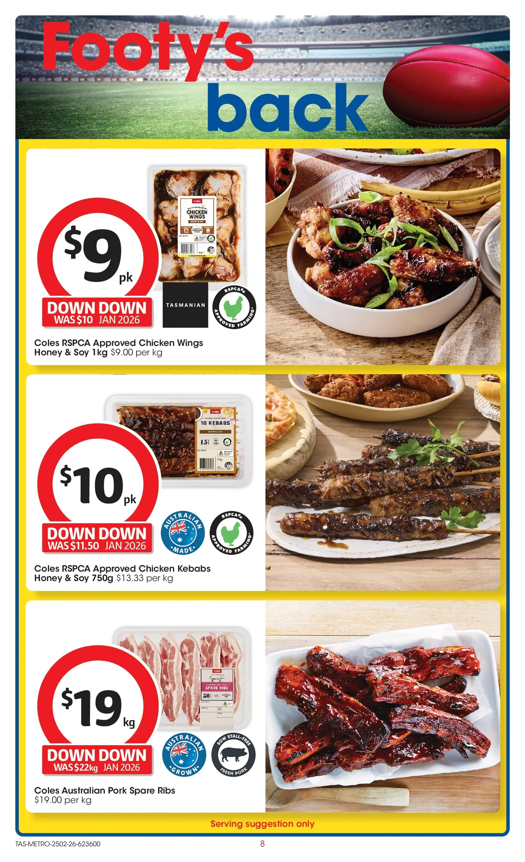 ﻿Coles catalogue valid from 24/02/2026 > Online Australia | Page: 8 | Products: Honey, Chicken, Pork