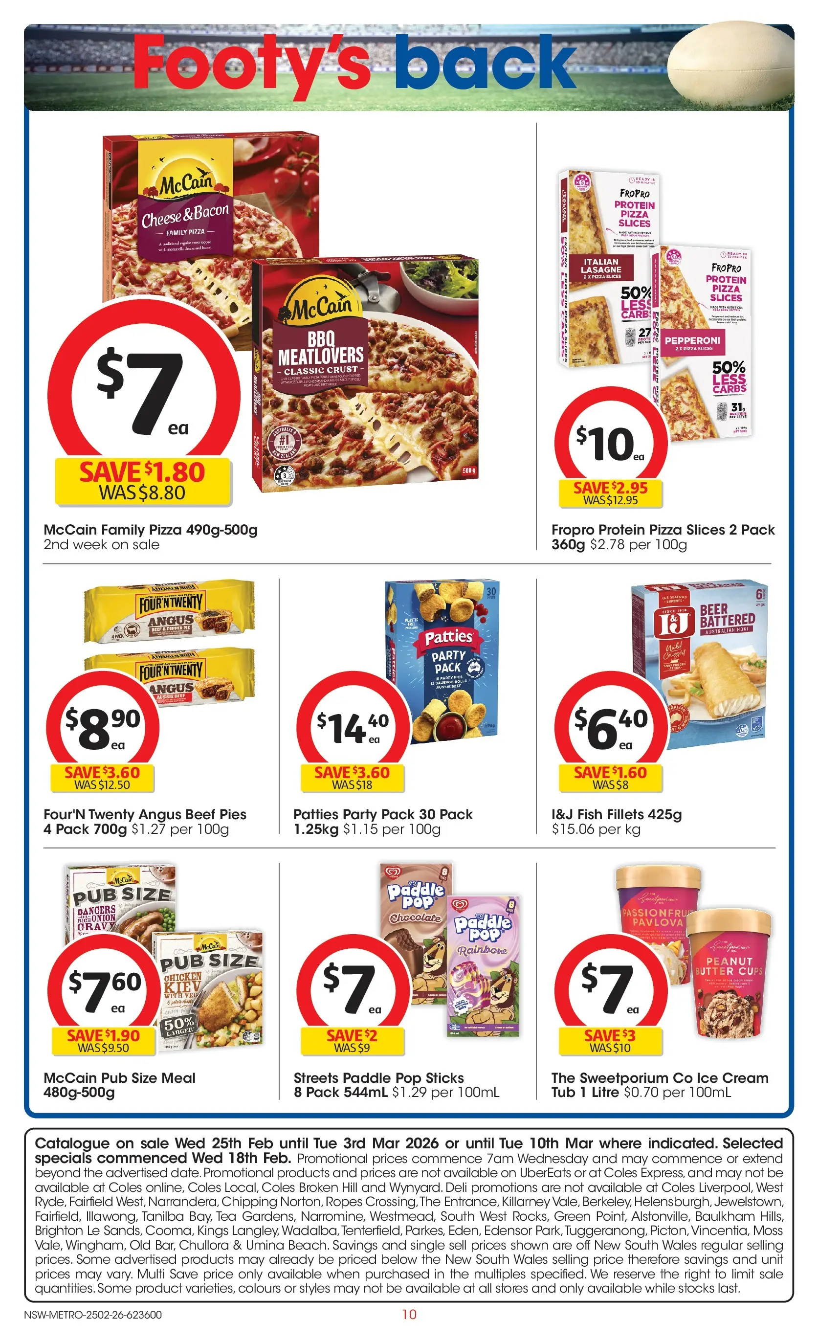 ﻿Coles catalogue valid from 25/02/2026 > Online Australia | Page: 10 | Products: Cups, Beer, Pepper, Pies