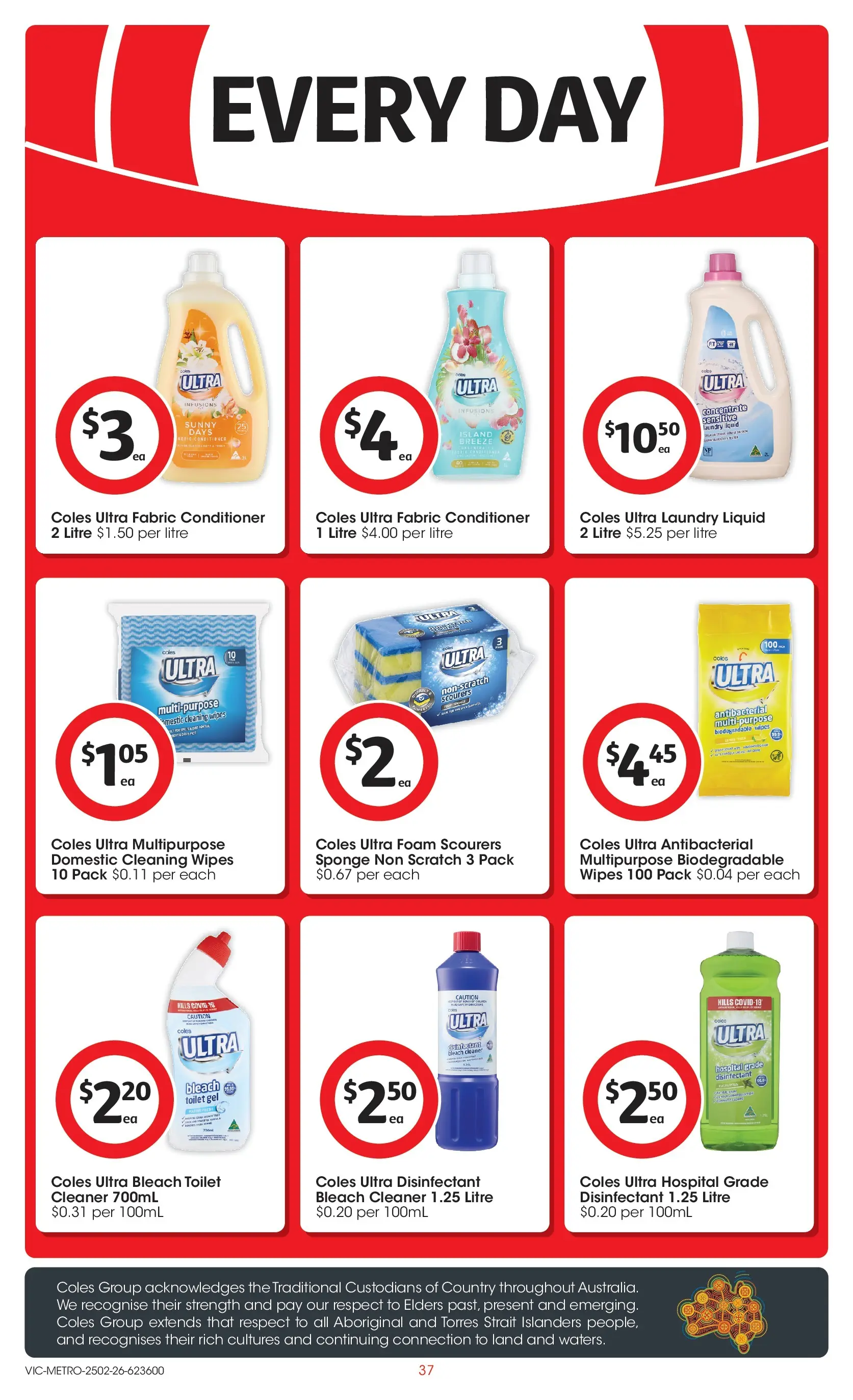 ﻿Coles catalogue valid from 25/02/2026 > Online Australia | Page: 37 | Products: Cleaner, Conditioner, Domestic, Laundry