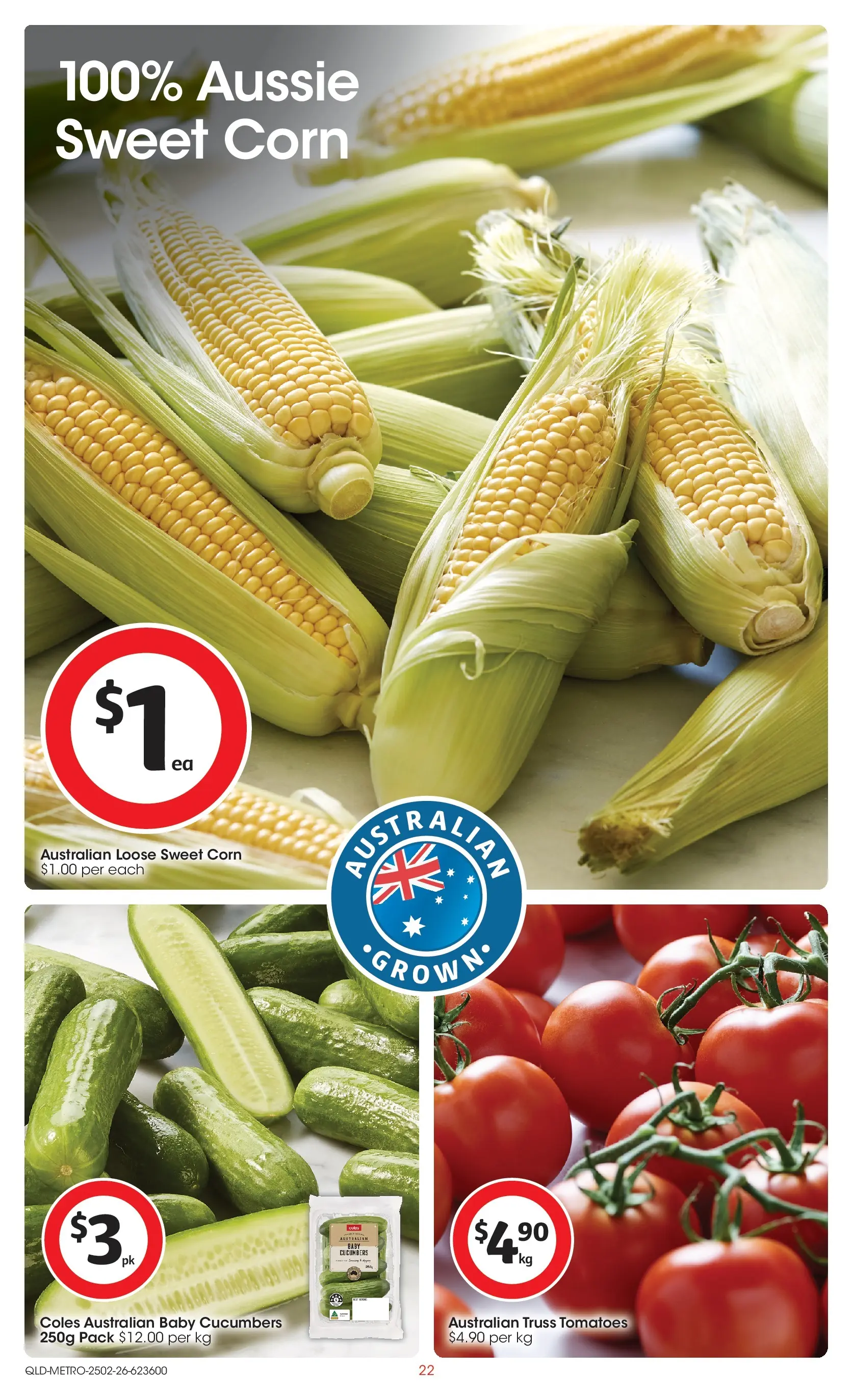 ﻿Coles catalogue valid from 25/02/2026 > Online Australia | Page: 22 | Products: Tomatoes, Cucumbers