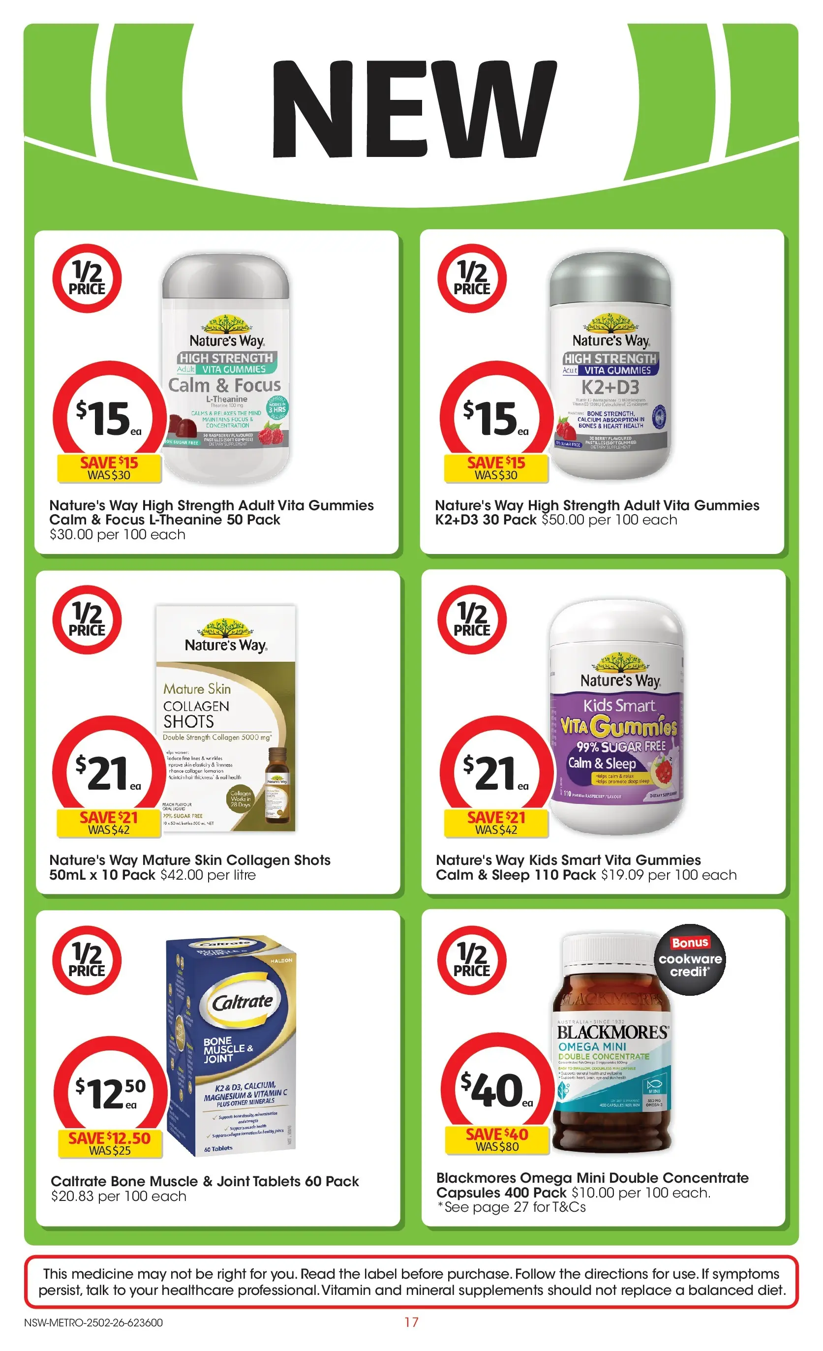 ﻿Coles catalogue valid from 25/02/2026 > Online Australia | Page: 17 | Products: Cookware, Sugar, Collagen, Vitamin