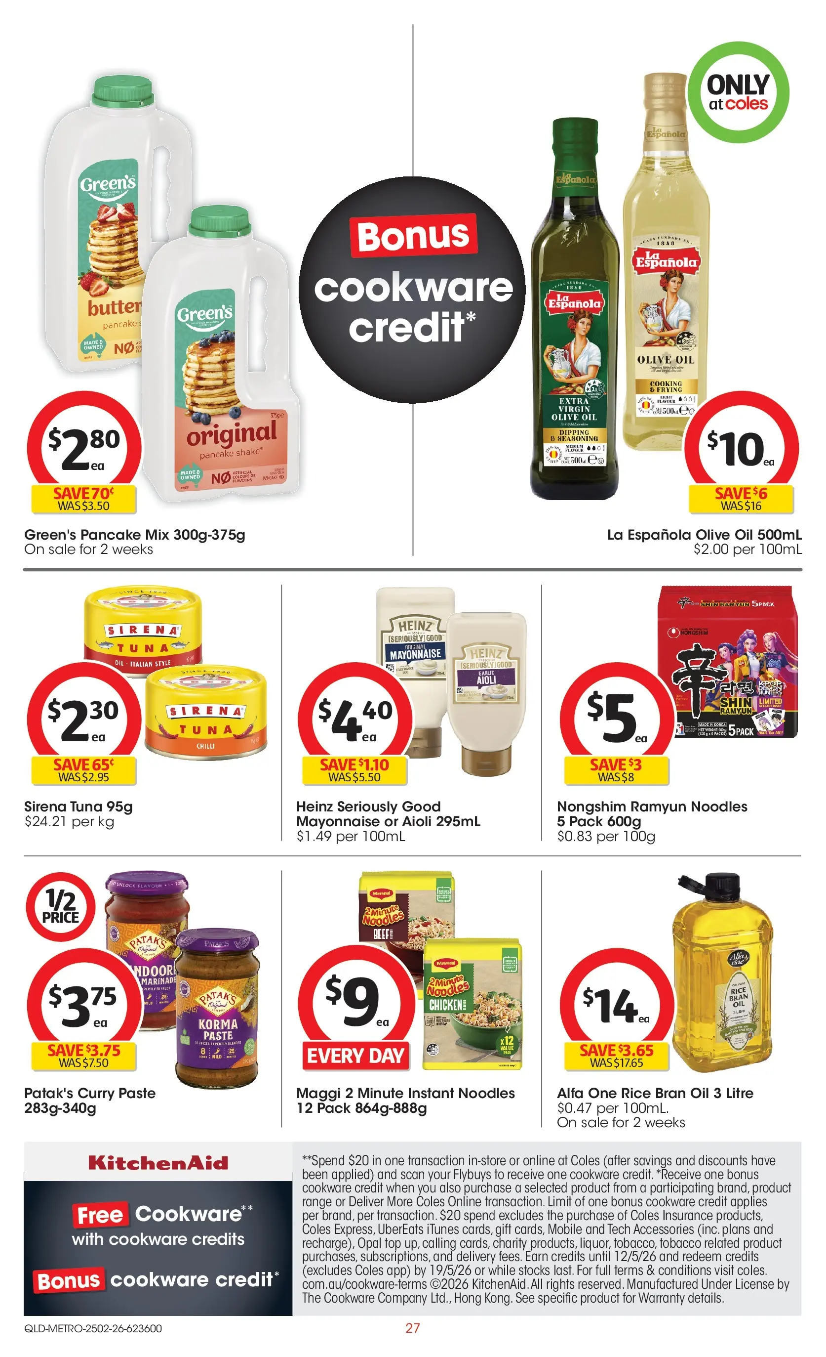 ﻿Coles catalogue valid from 25/02/2026 > Online Australia | Page: 27 | Products: Oil, Olive oil, Mayonnaise, Mobile