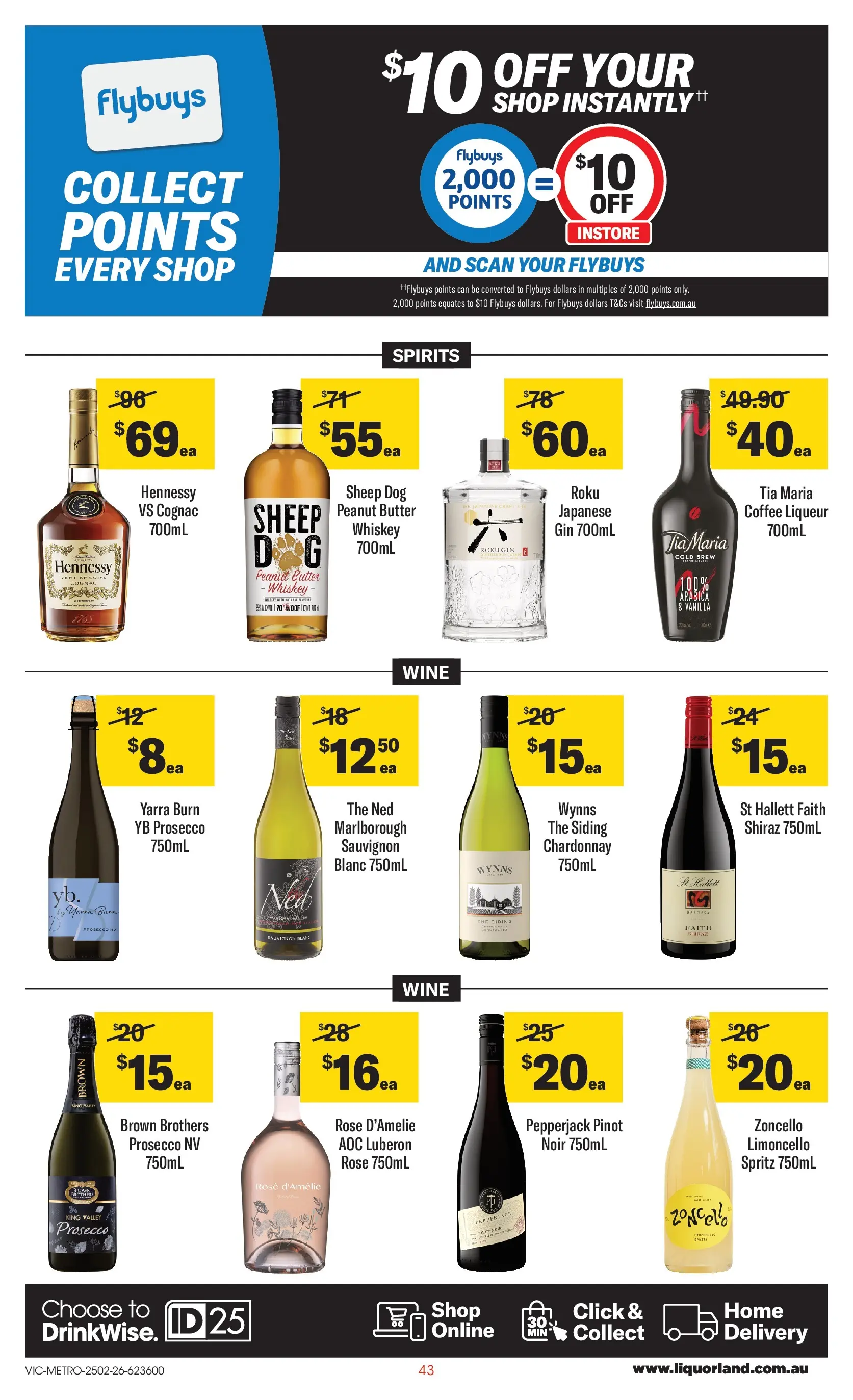 ﻿Coles catalogue valid from 25/02/2026 > Online Australia | Page: 43 | Products: Coffee, Wine, Gin, Whiskey