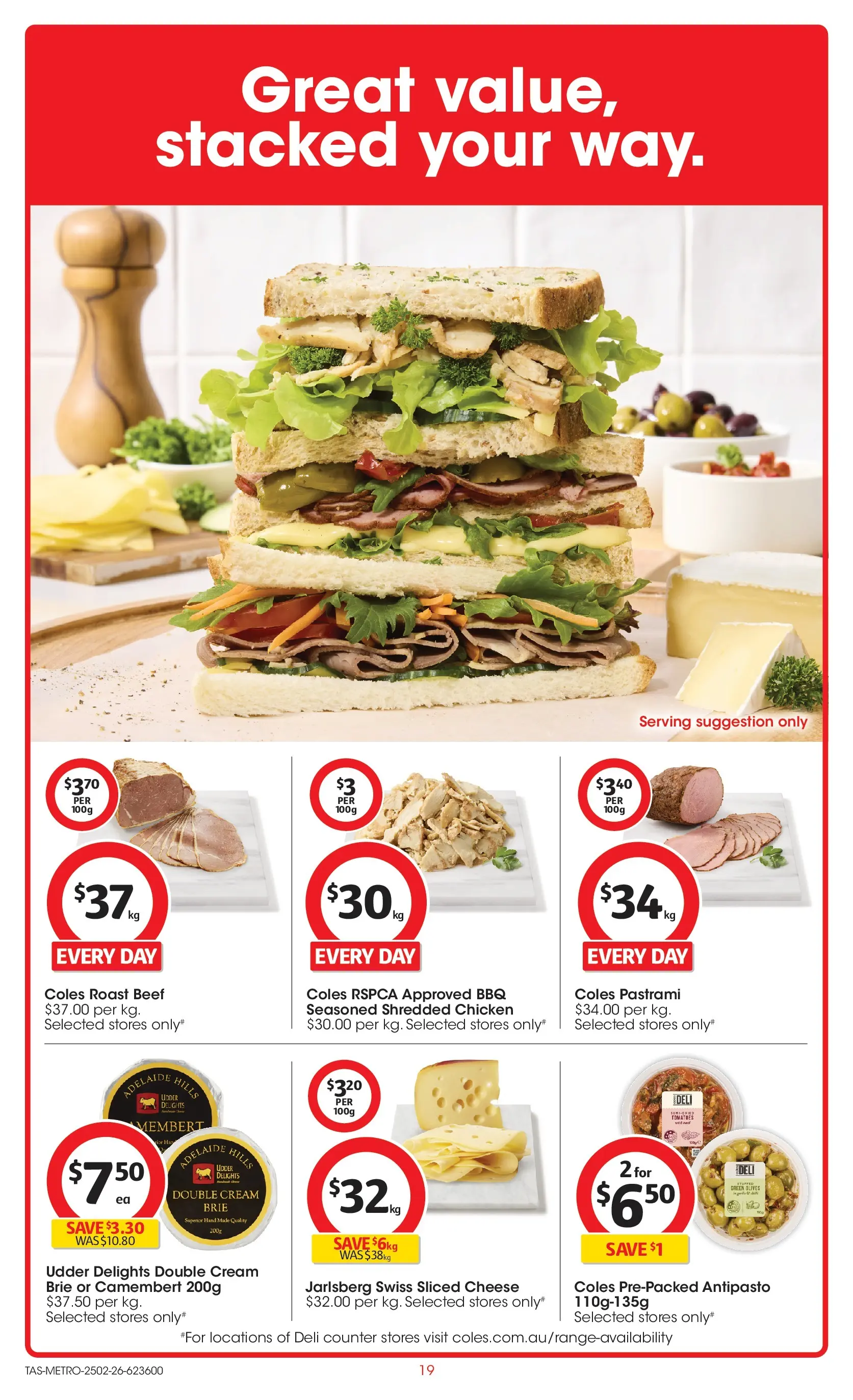 ﻿Coles catalogue valid from 24/02/2026 > Online Australia | Page: 19 | Products: Cheese, Beef, Olives, Cream