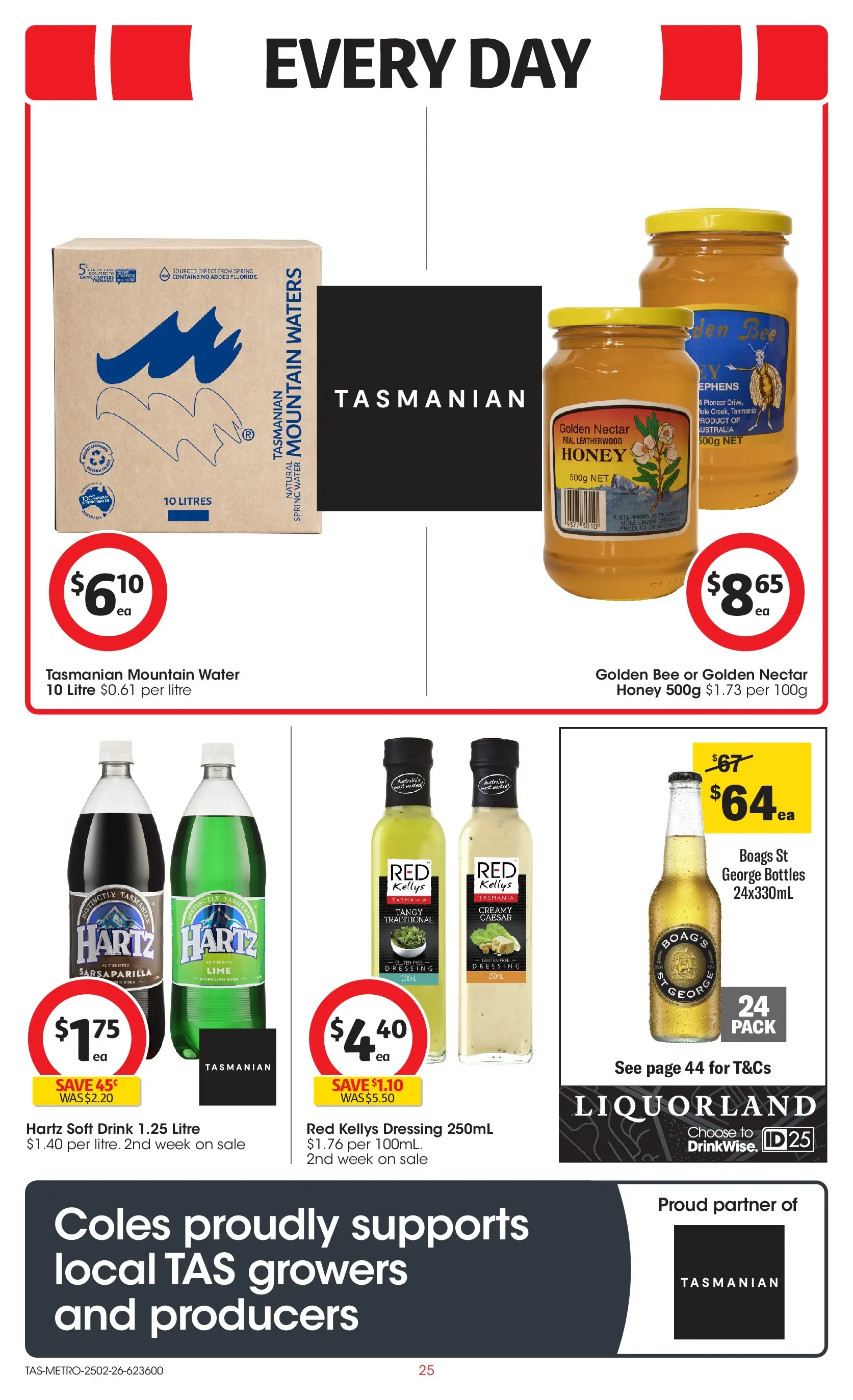 ﻿Coles catalogue valid from 24/02/2026 > Online Australia | Page: 25 | Products: Honey, Water, Lime
